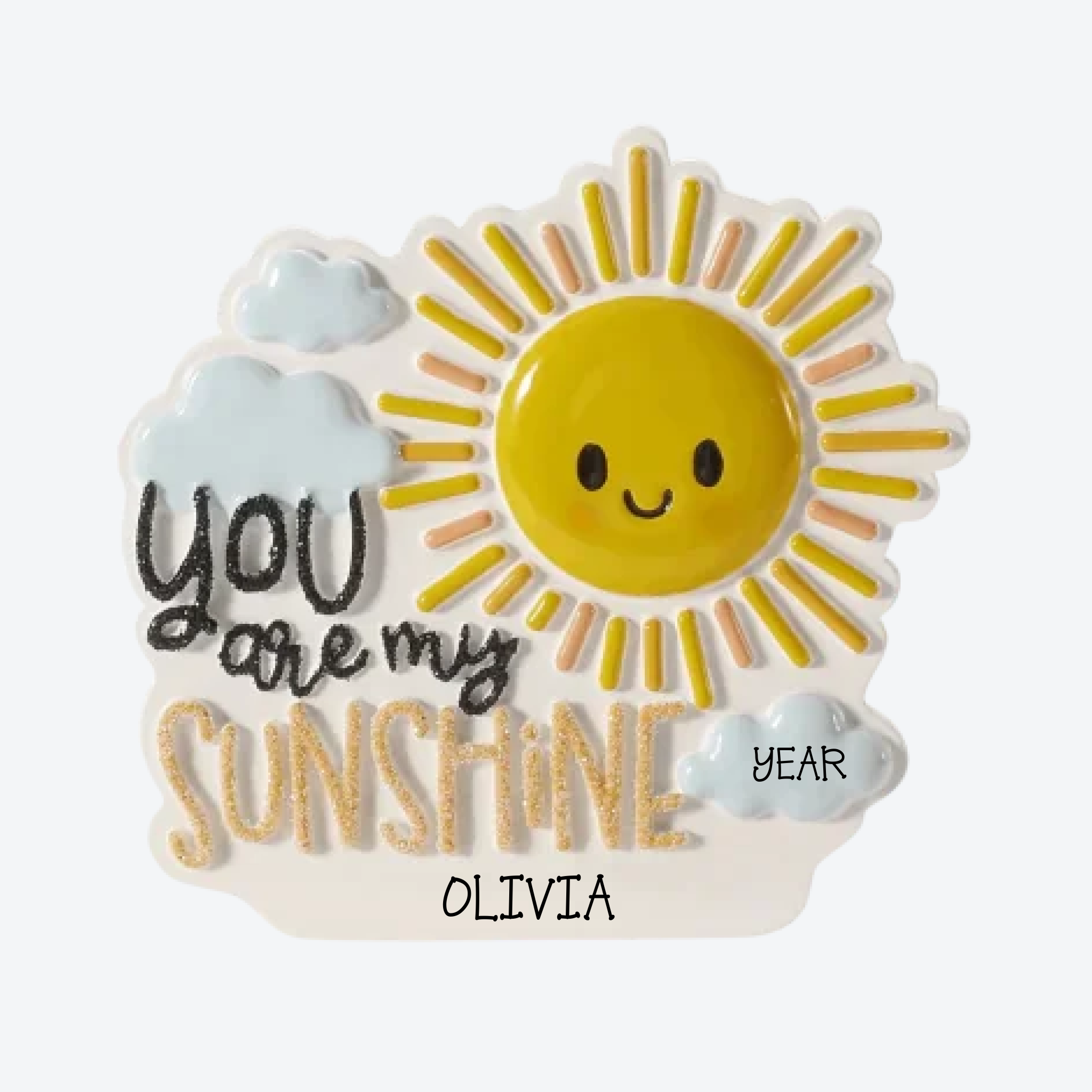 You are my sunshine Baby Personalized Christmas Ornament