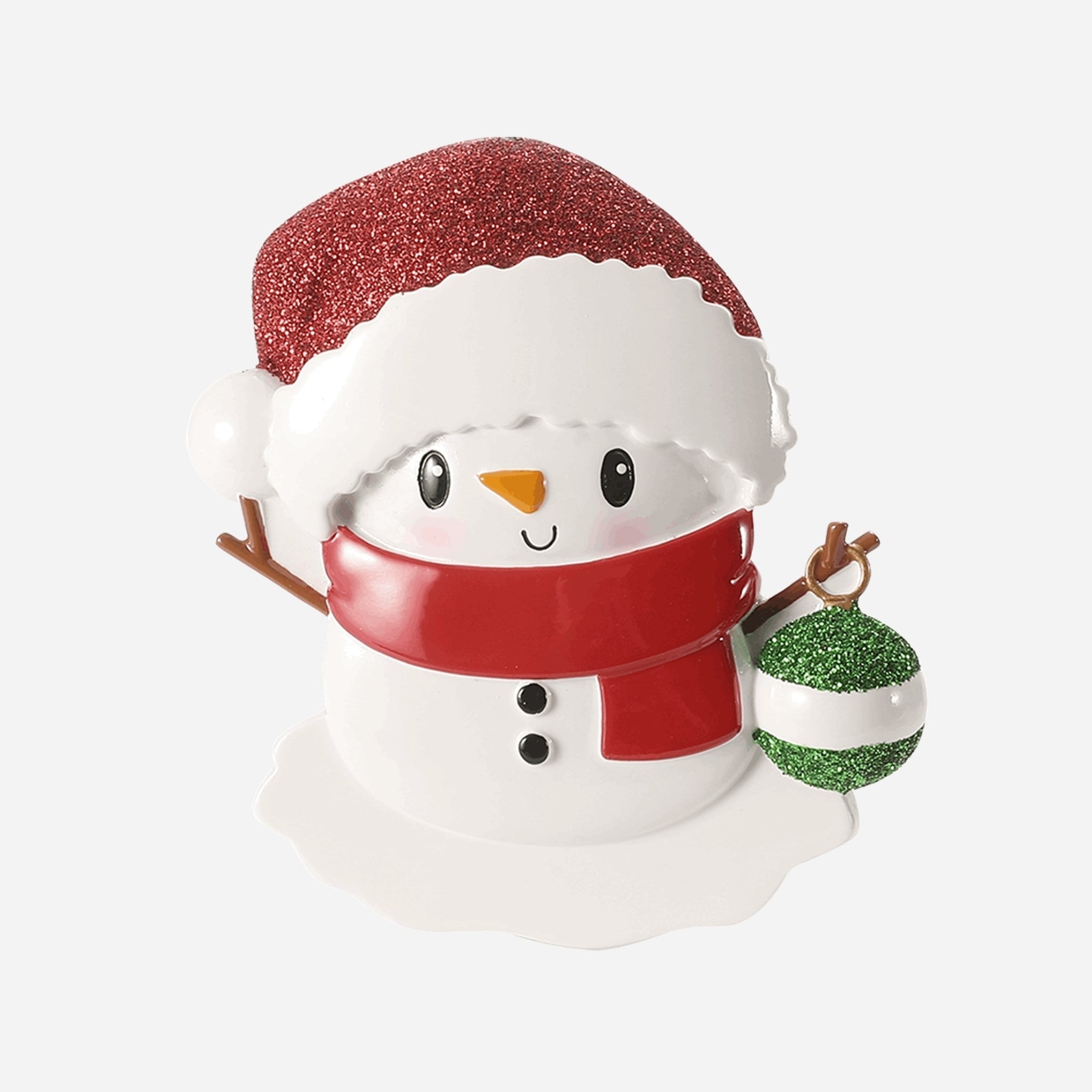 Red Baby Snowman Personalized Christmas Ornament