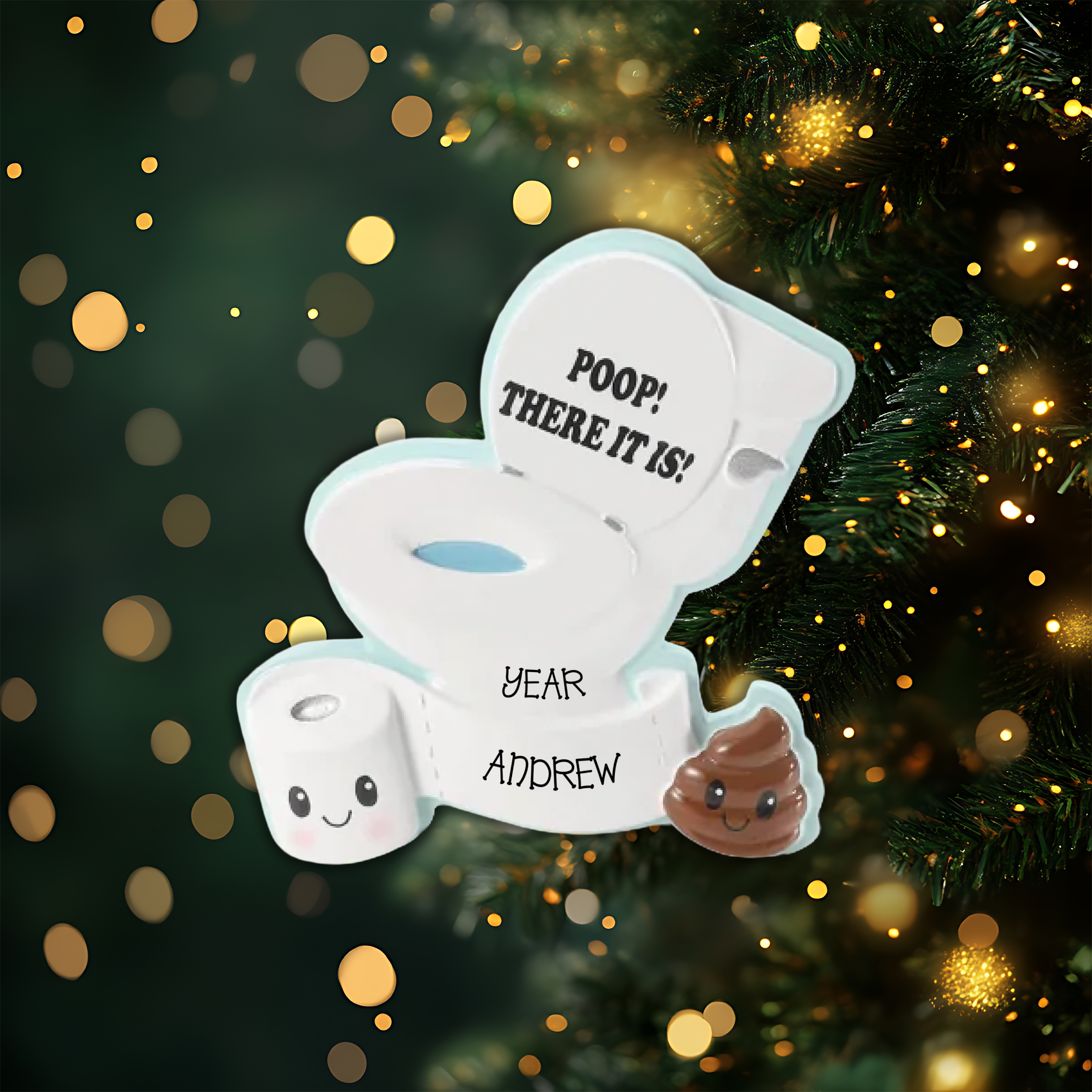 Potty Trained Personalized Christmas Ornament