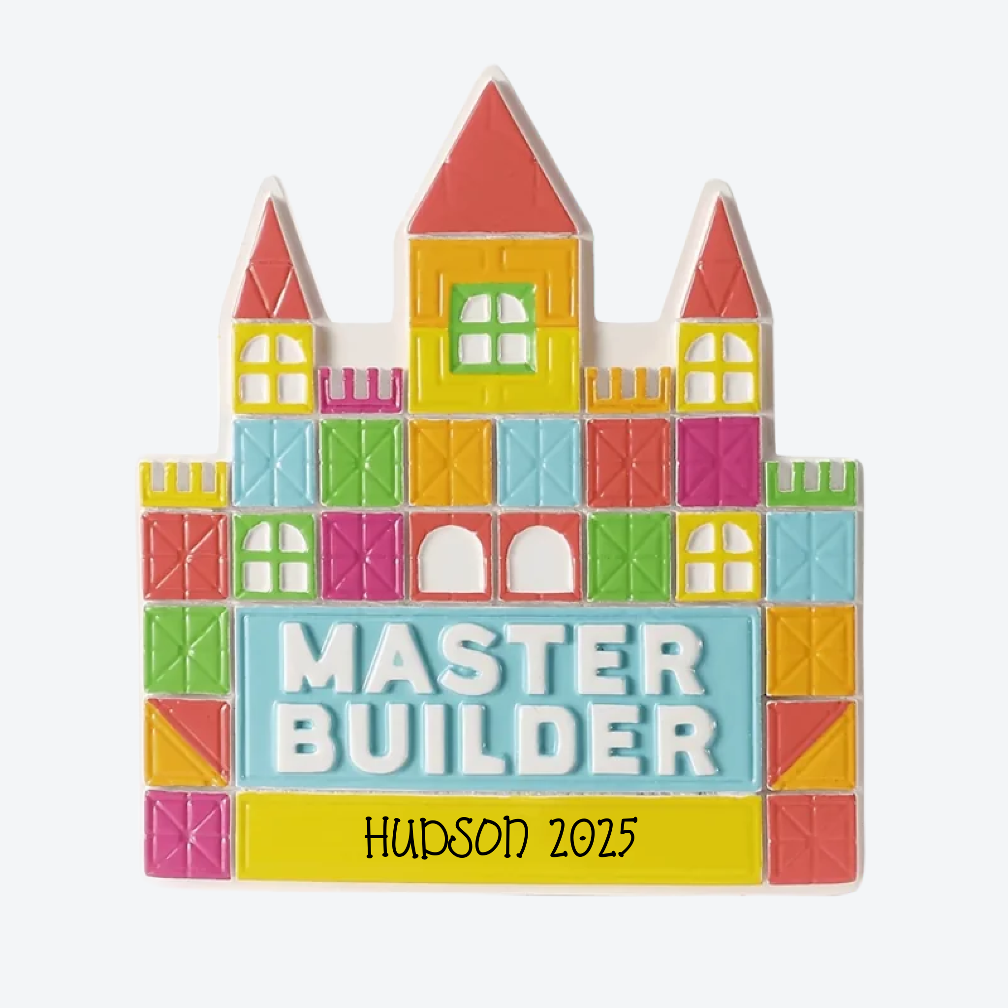 Tile Castle Personalized Christmas Ornament