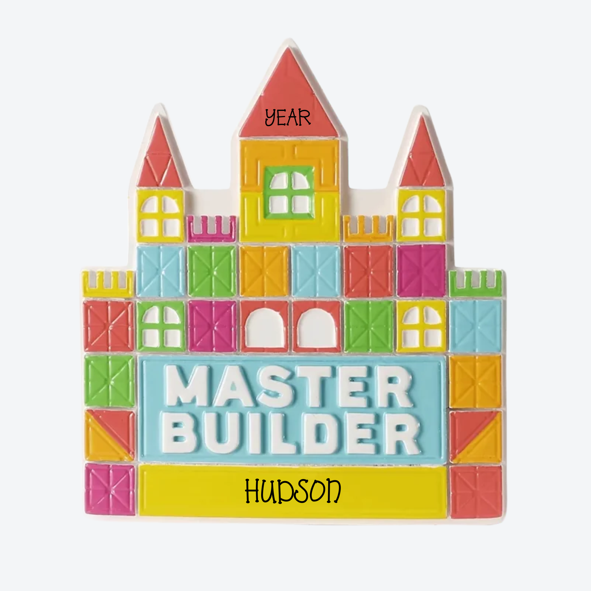 Tile Castle Personalized Christmas Ornament