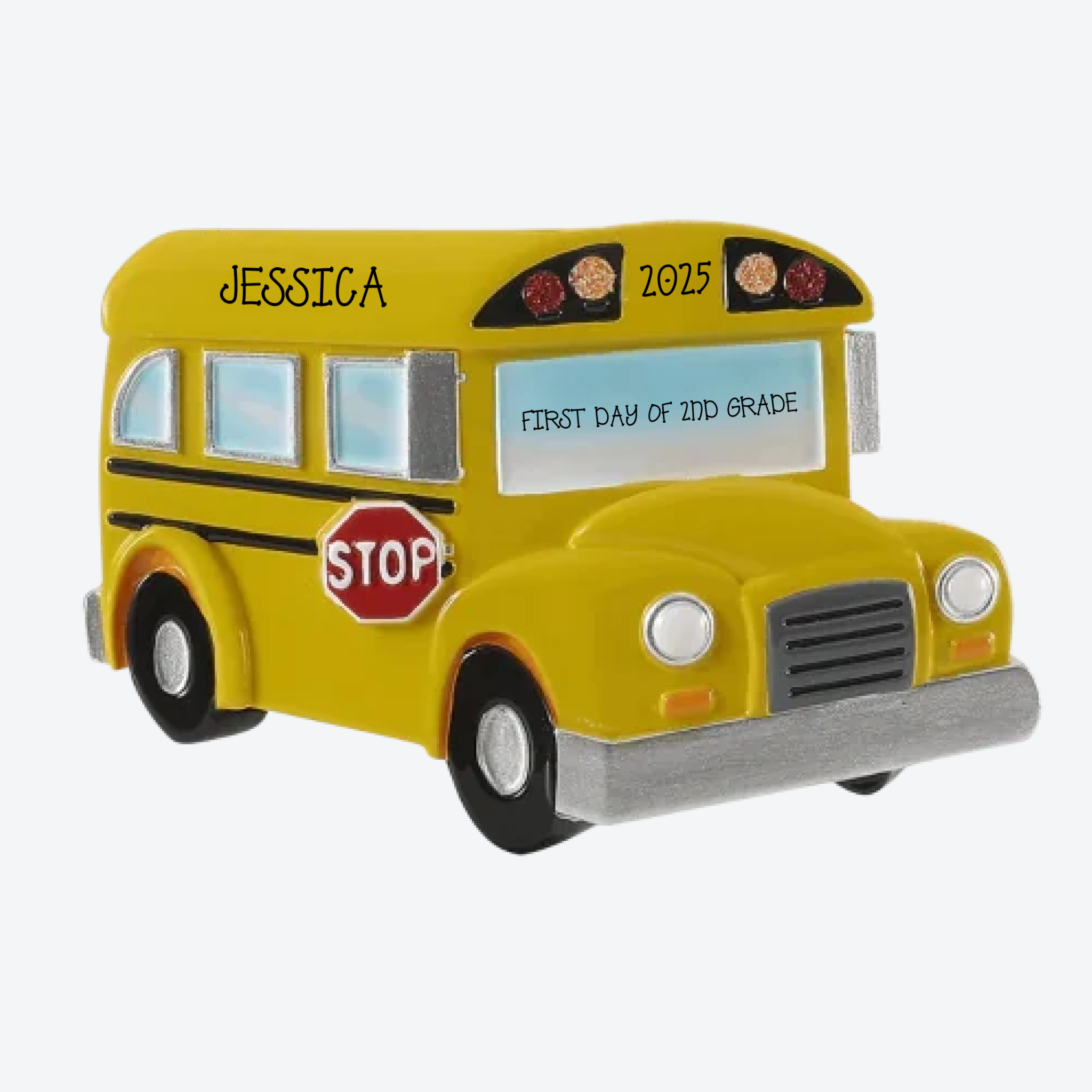 School Bus Personalized Christmas Ornament