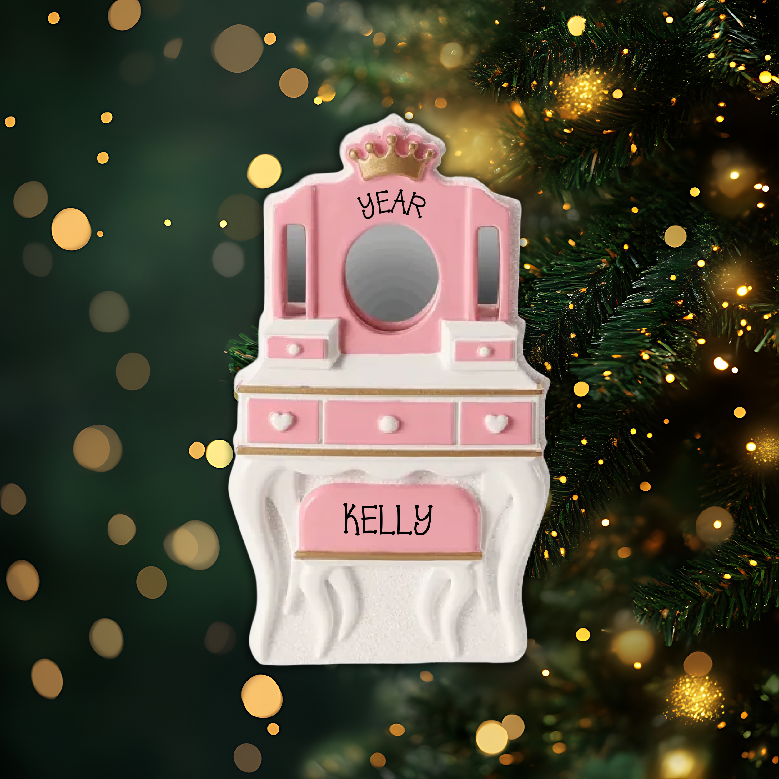 Vanity Personalized Christmas Ornament