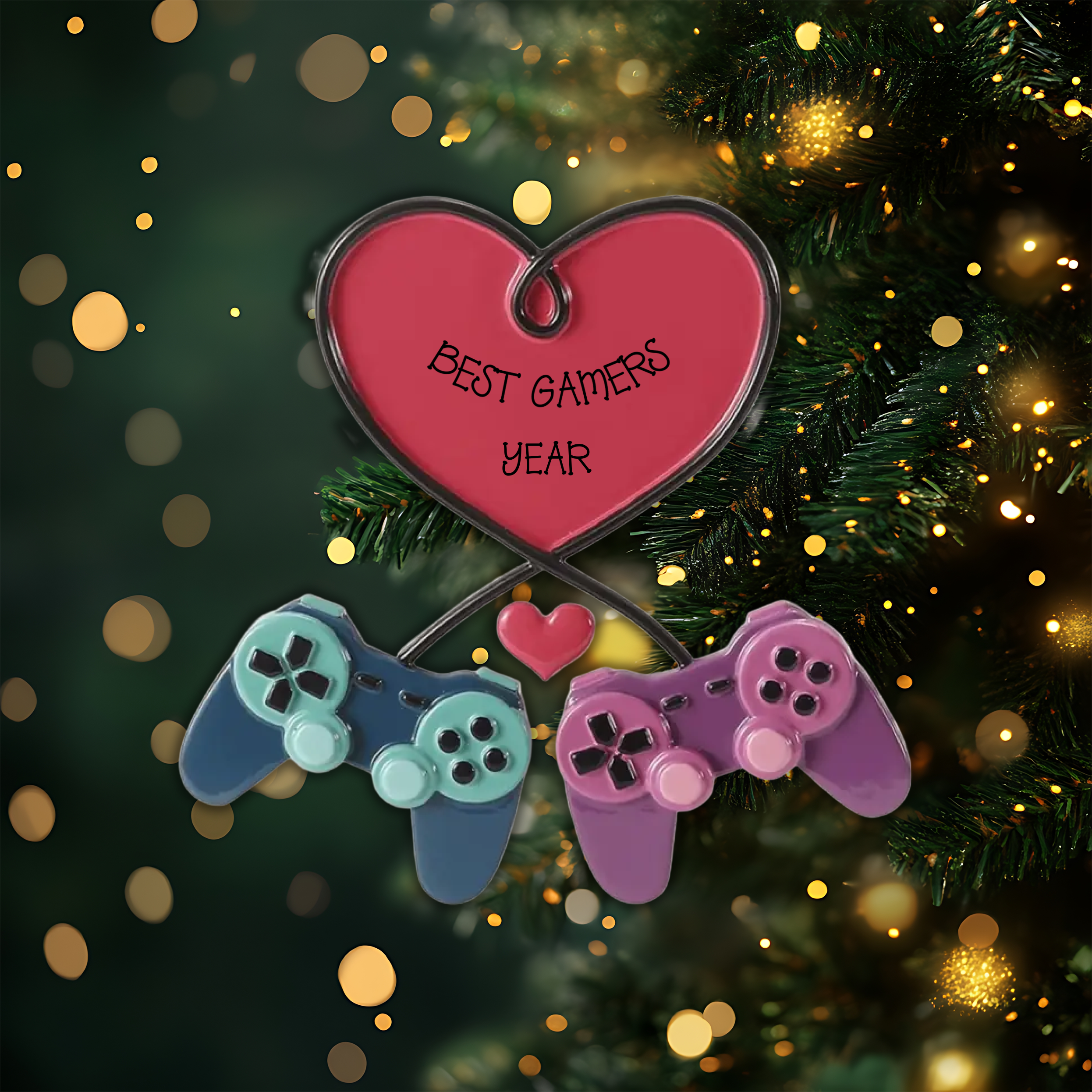 Gaming Controllers Personalized Christmas Ornament
