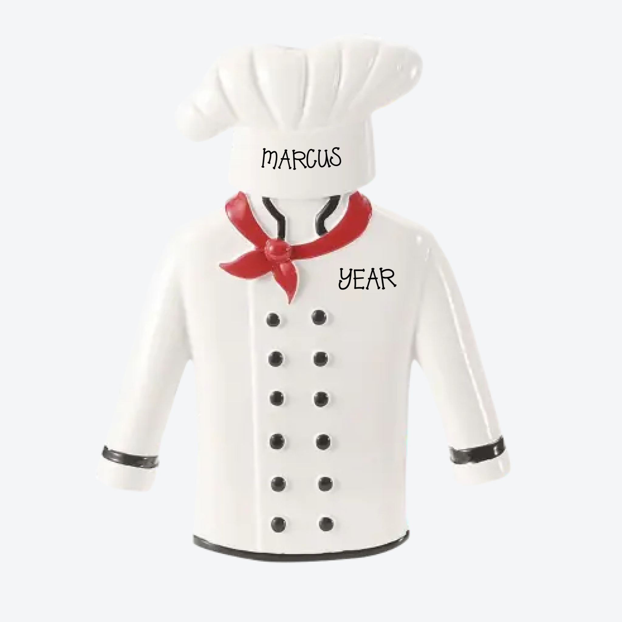 Chef Uniform Personalized Christmas Ornament