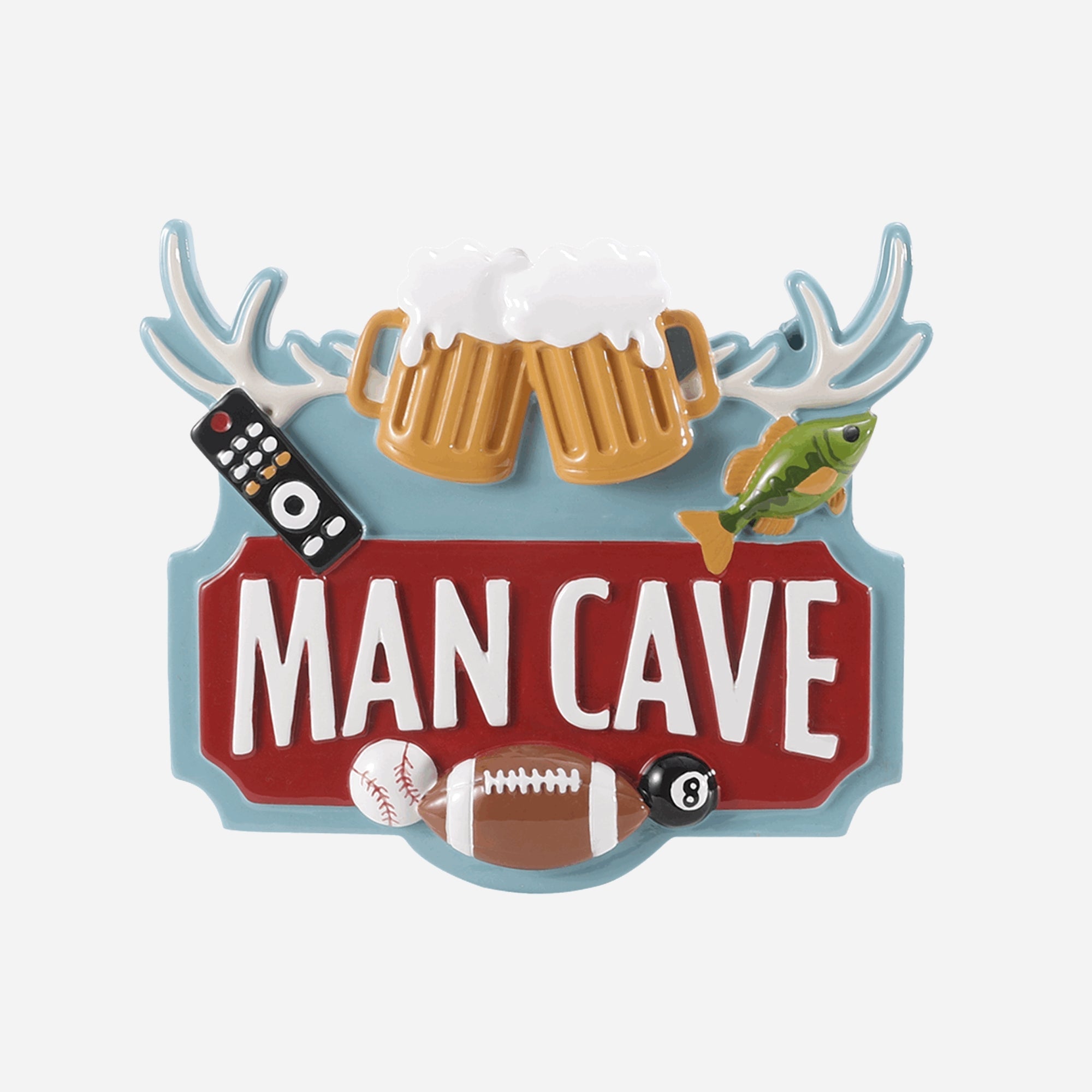 Mancave Personalized Christmas Ornament