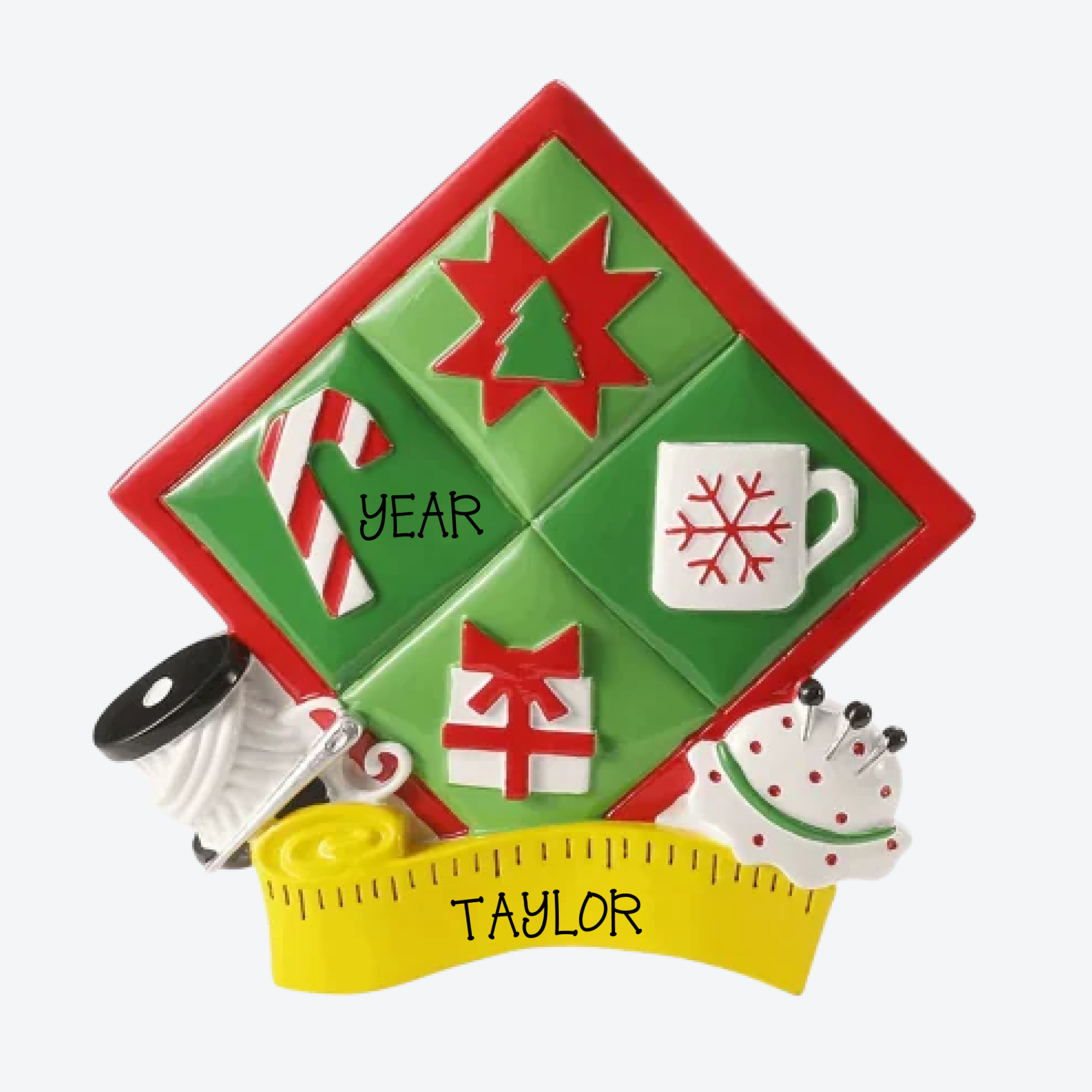 Quilting Personalized Christmas Ornament
