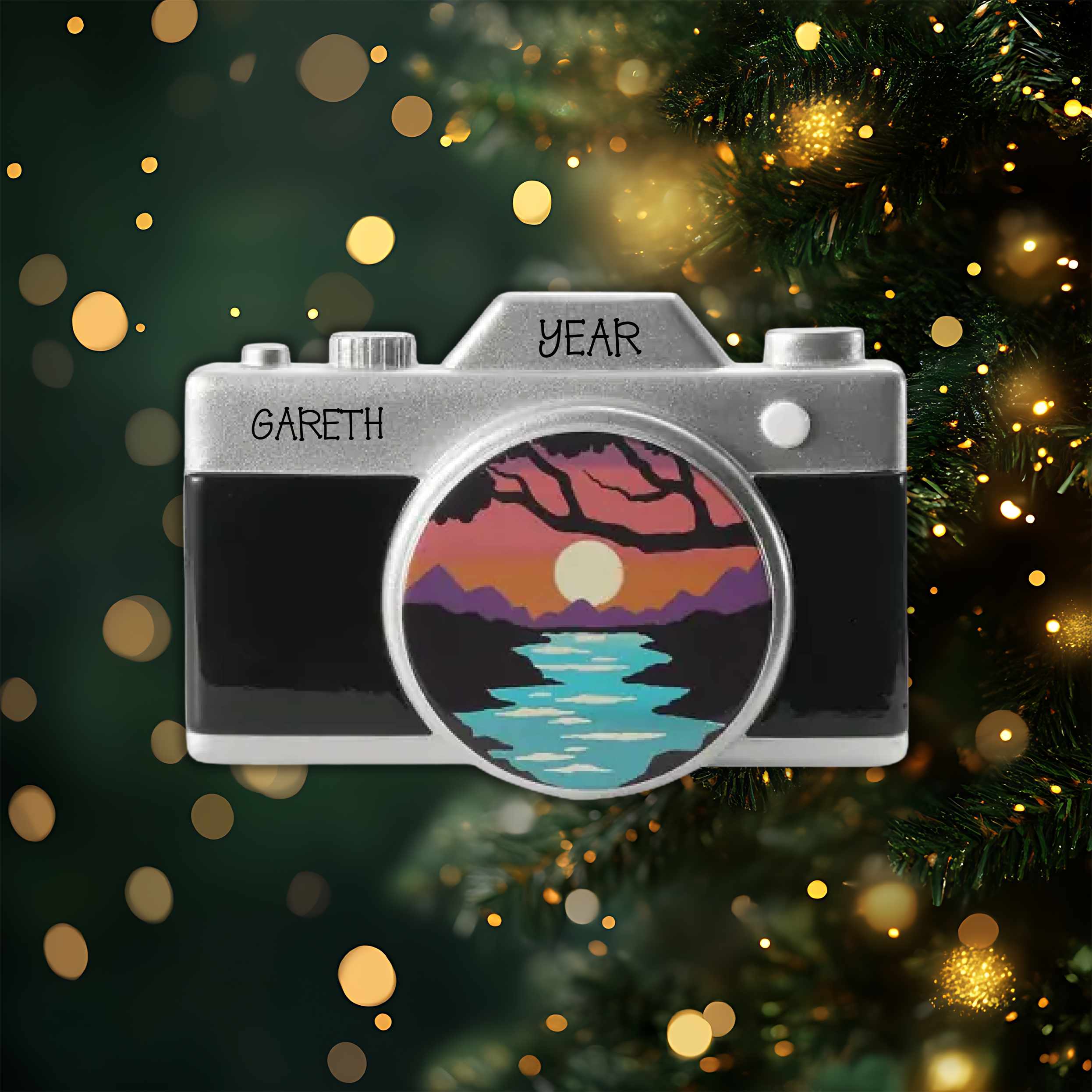Camera Personalized Christmas Ornament