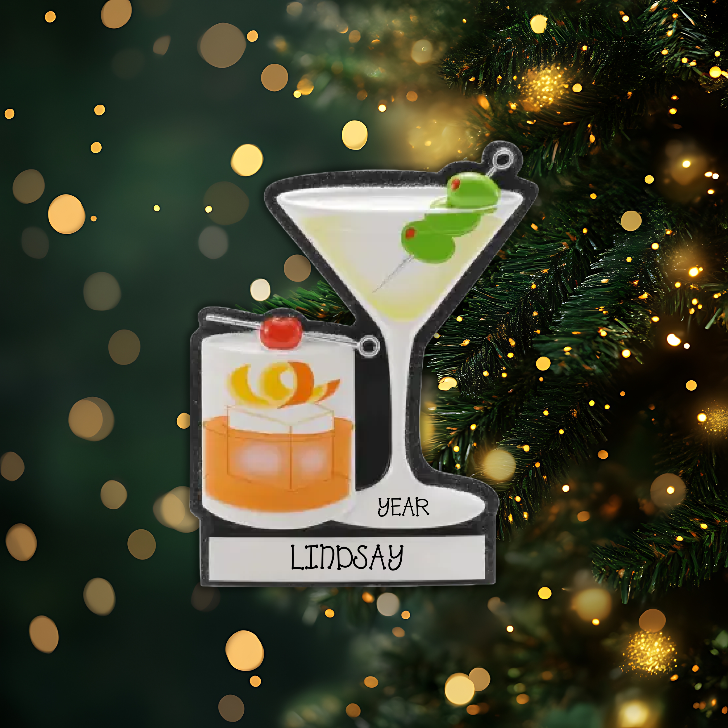 Mixologist Personalized Christmas Ornament