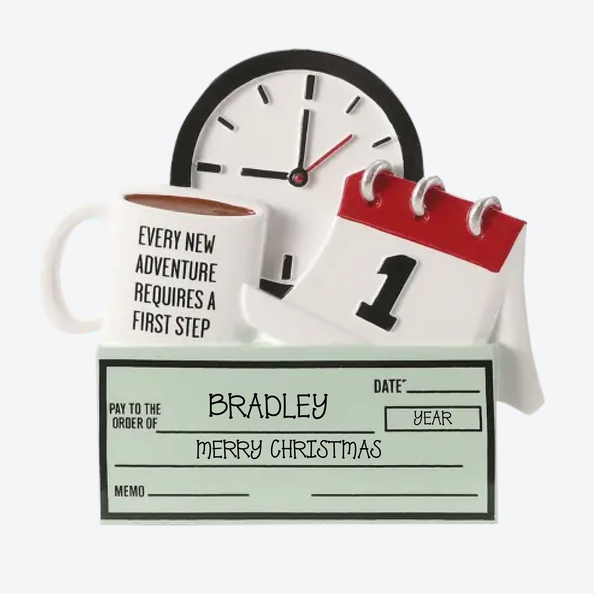First Job Paycheck Personalized Christmas Ornament