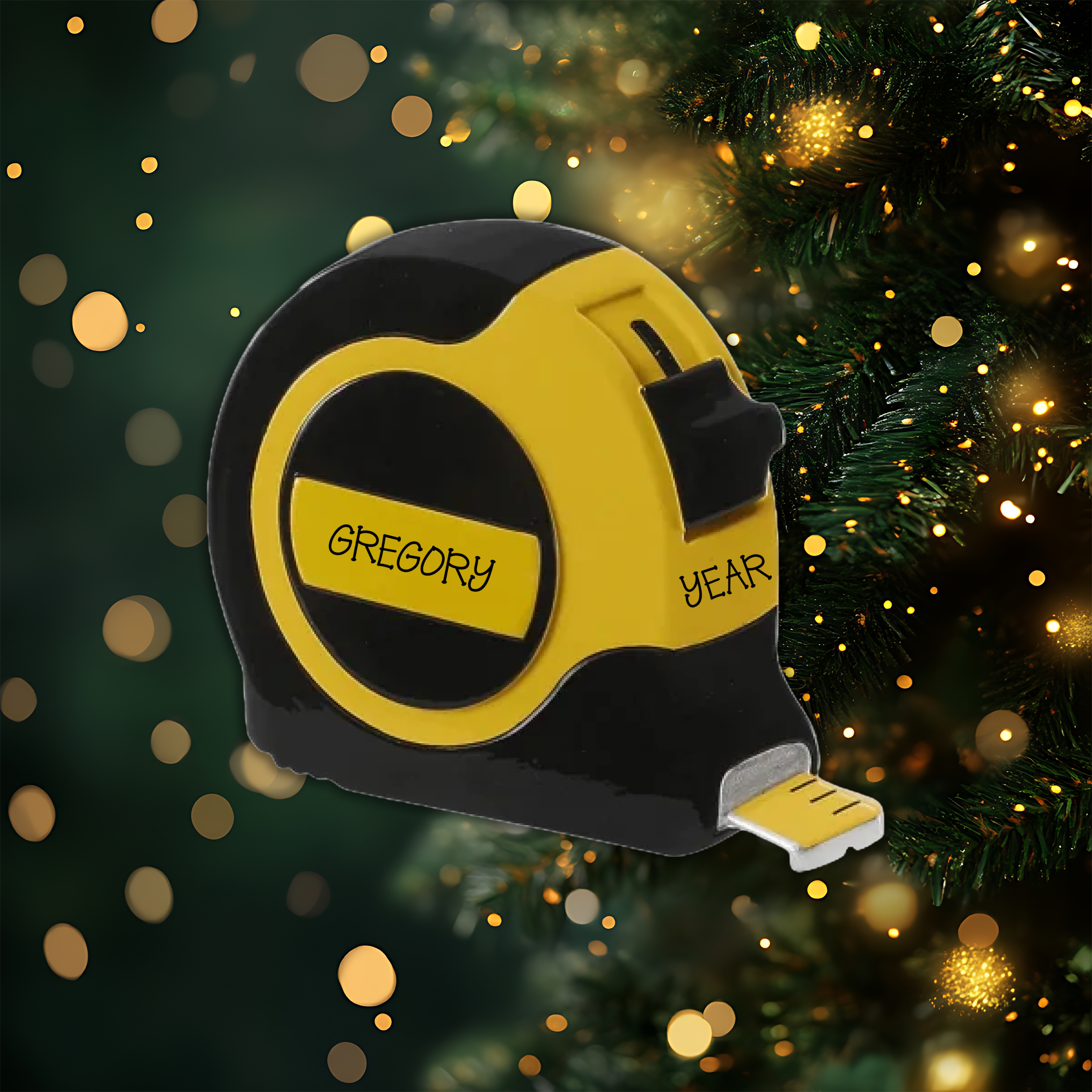 Tape Measure Personalized Christmas Ornament
