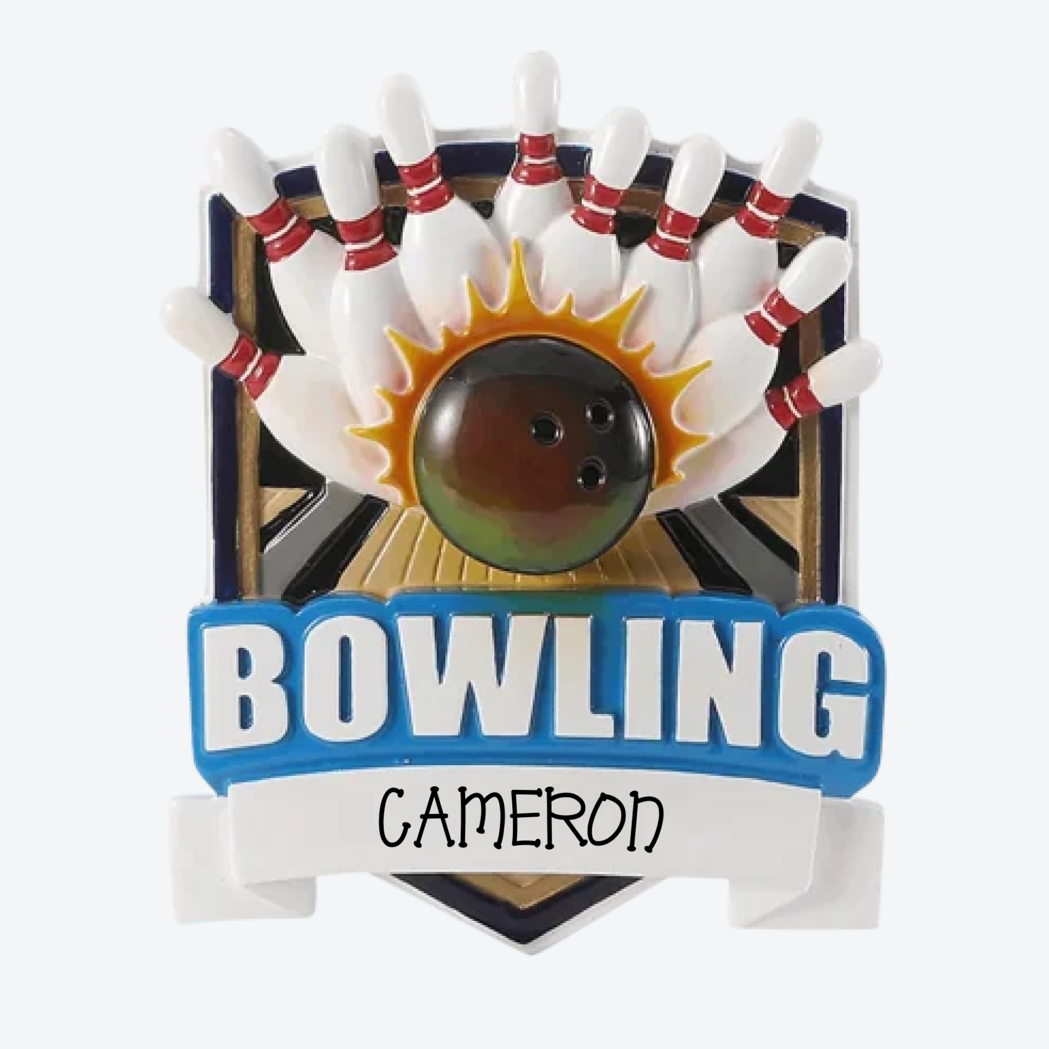 Bowling Personalized Christmas Ornament