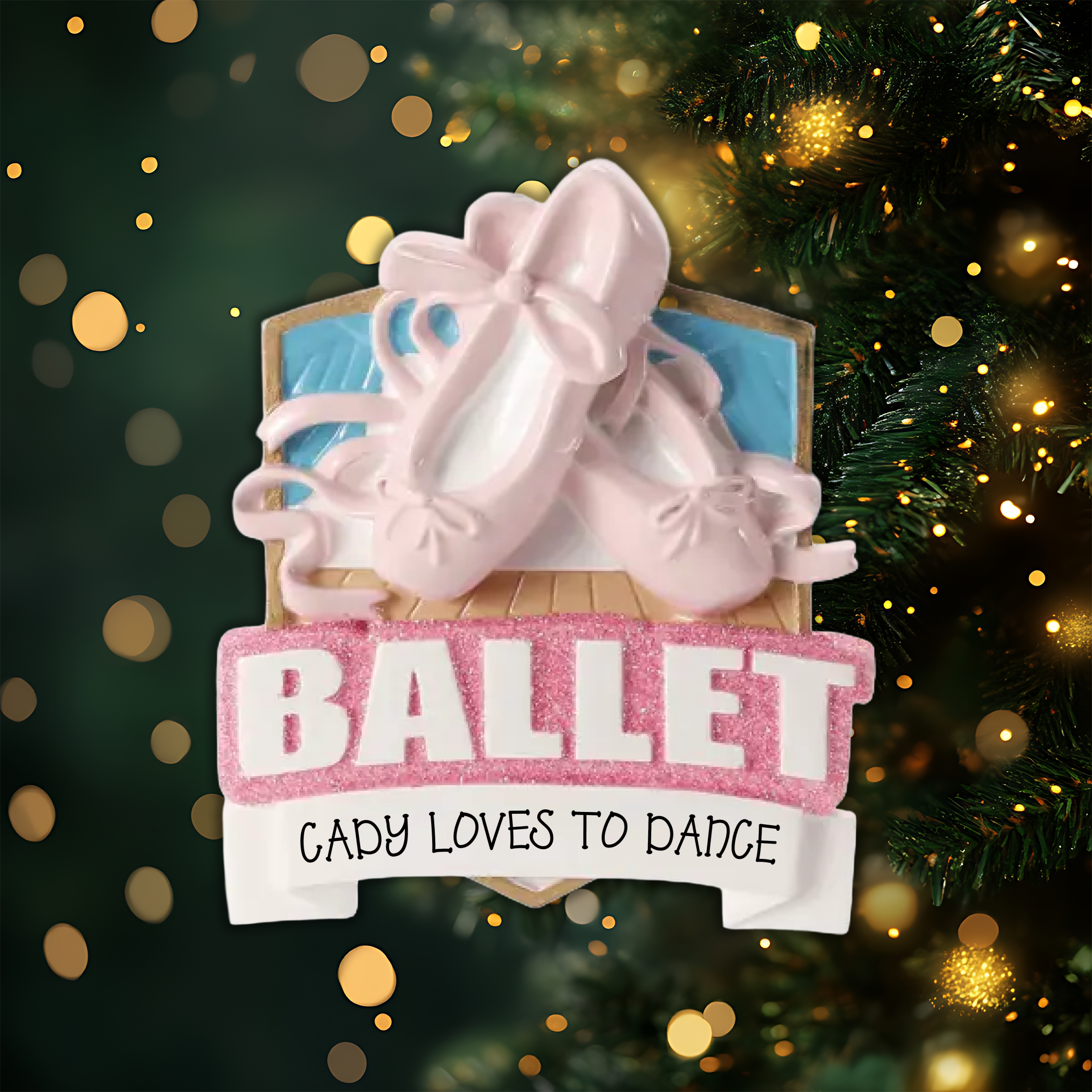 Ballet Personalized Christmas Ornament