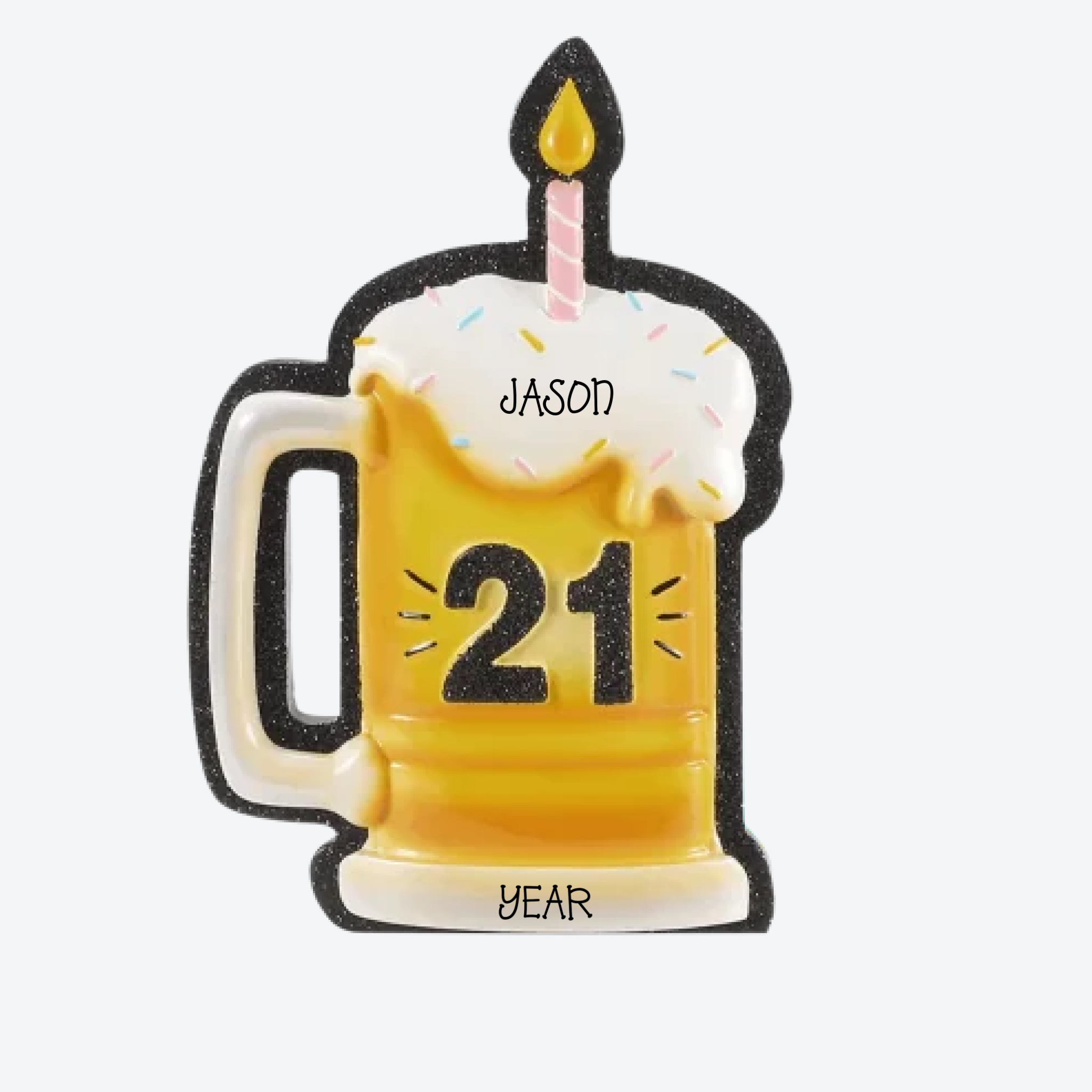 21st Birthday Personalized Christmas Ornament