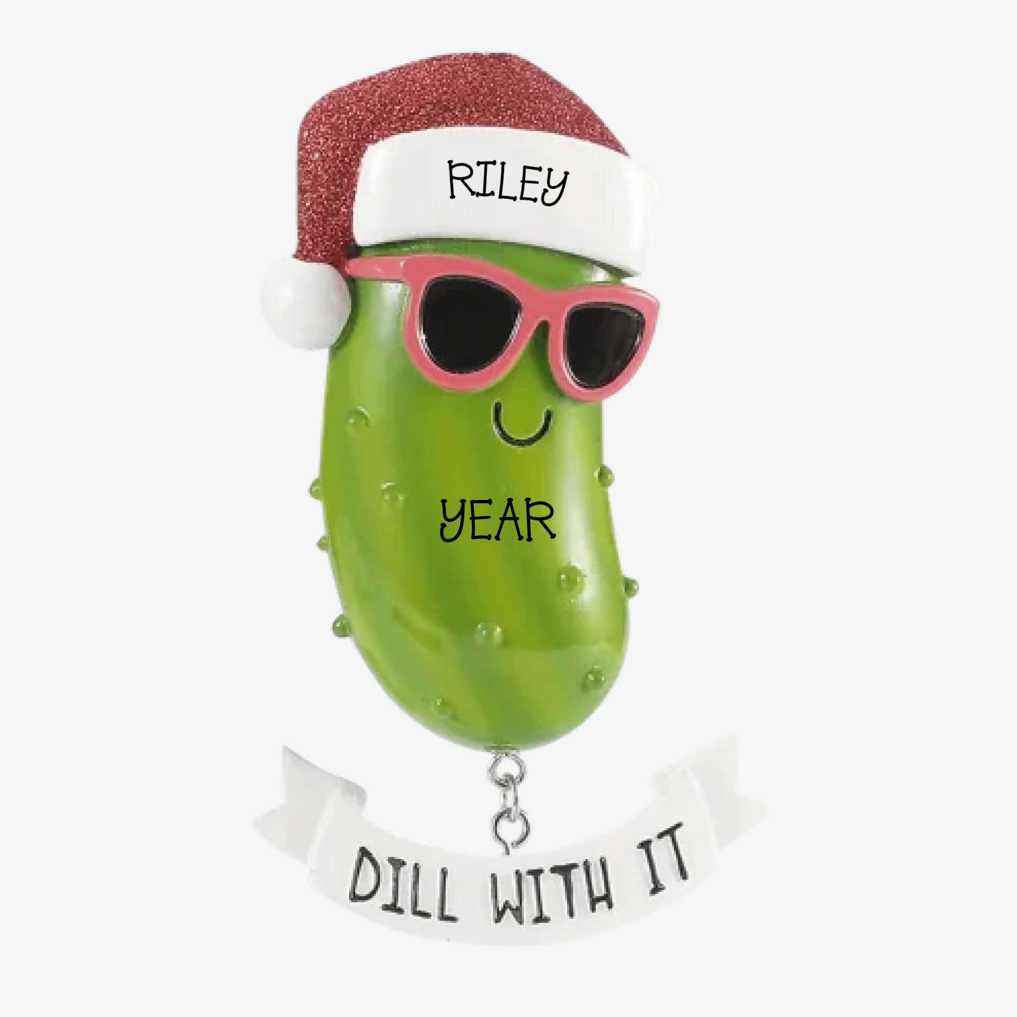 Pickle Personalized Christmas Ornament