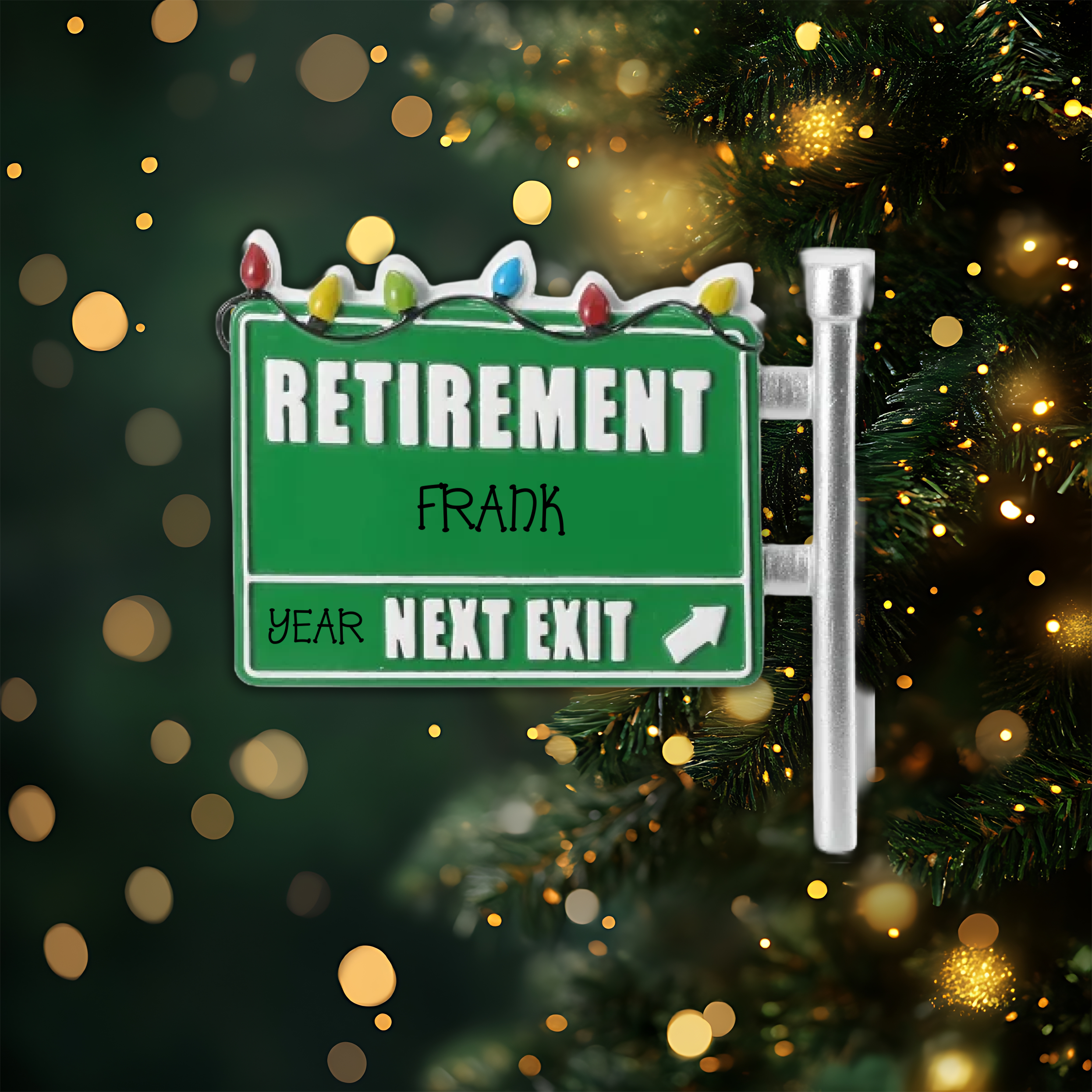 Retirement Beach Personalized Christmas Ornament