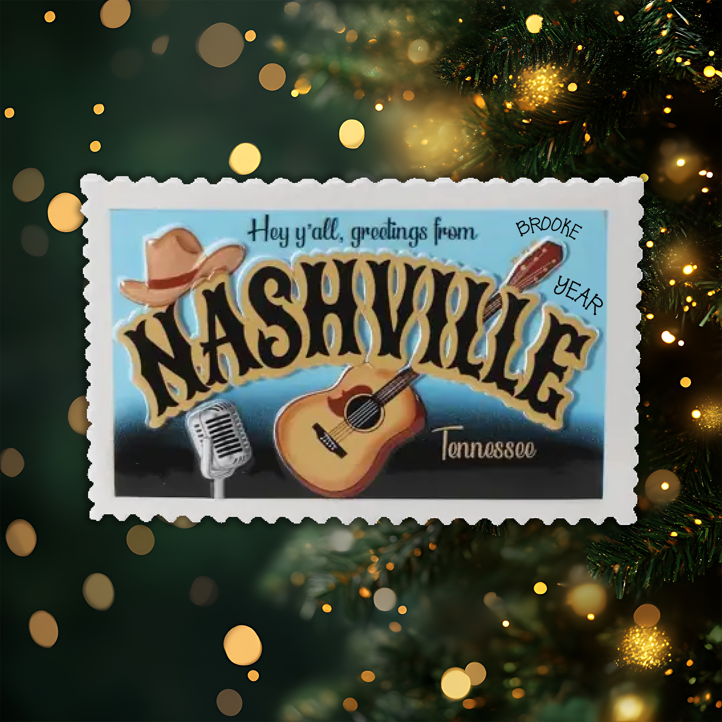 Nashville Personalized Christmas Ornament