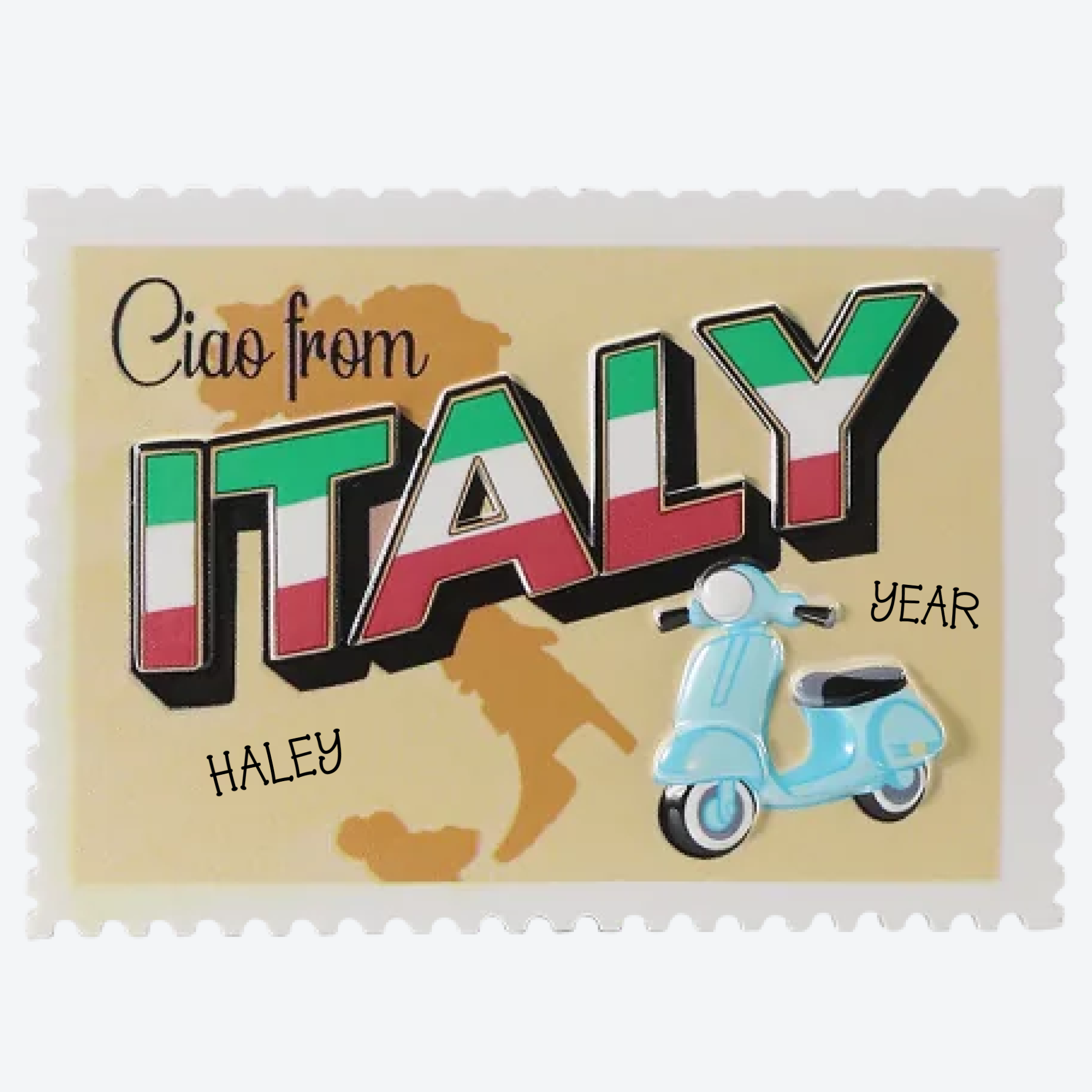 Italy Personalized Christmas Ornament