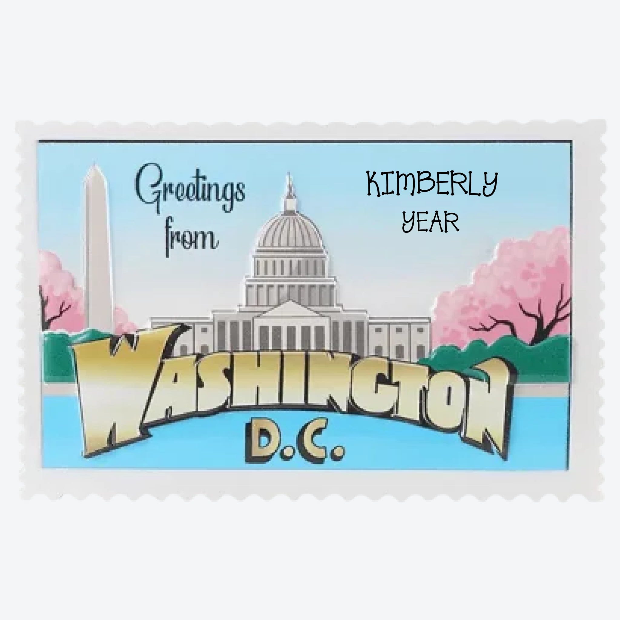 Washington DC Personalized Christmas Ornament