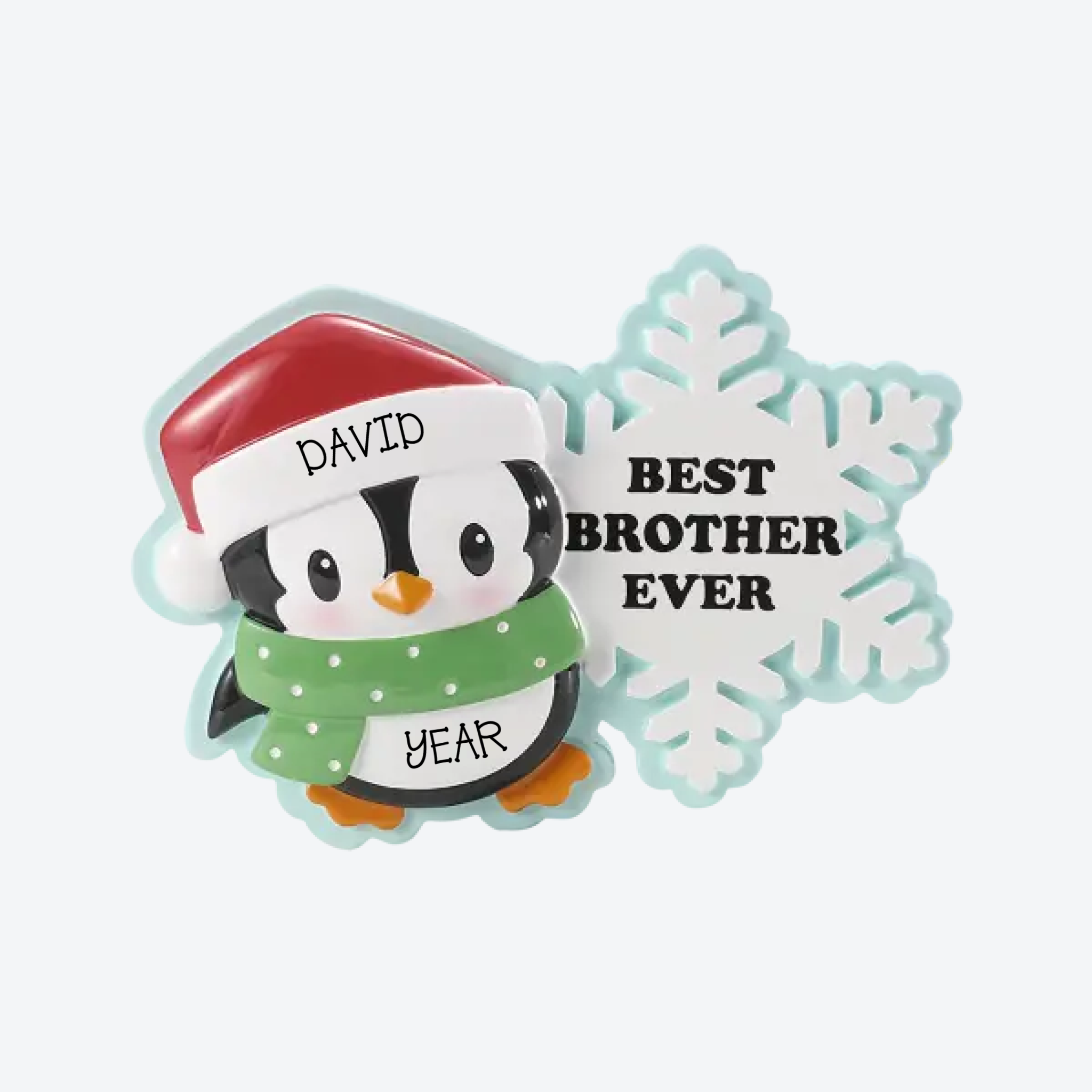 Penguin Brother Personalized Christmas Ornament