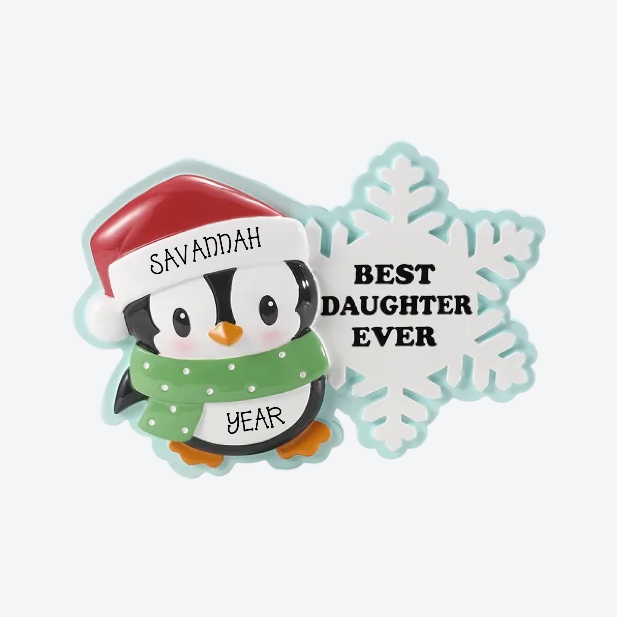 Penguin Daughter Personalized Christmas Ornament