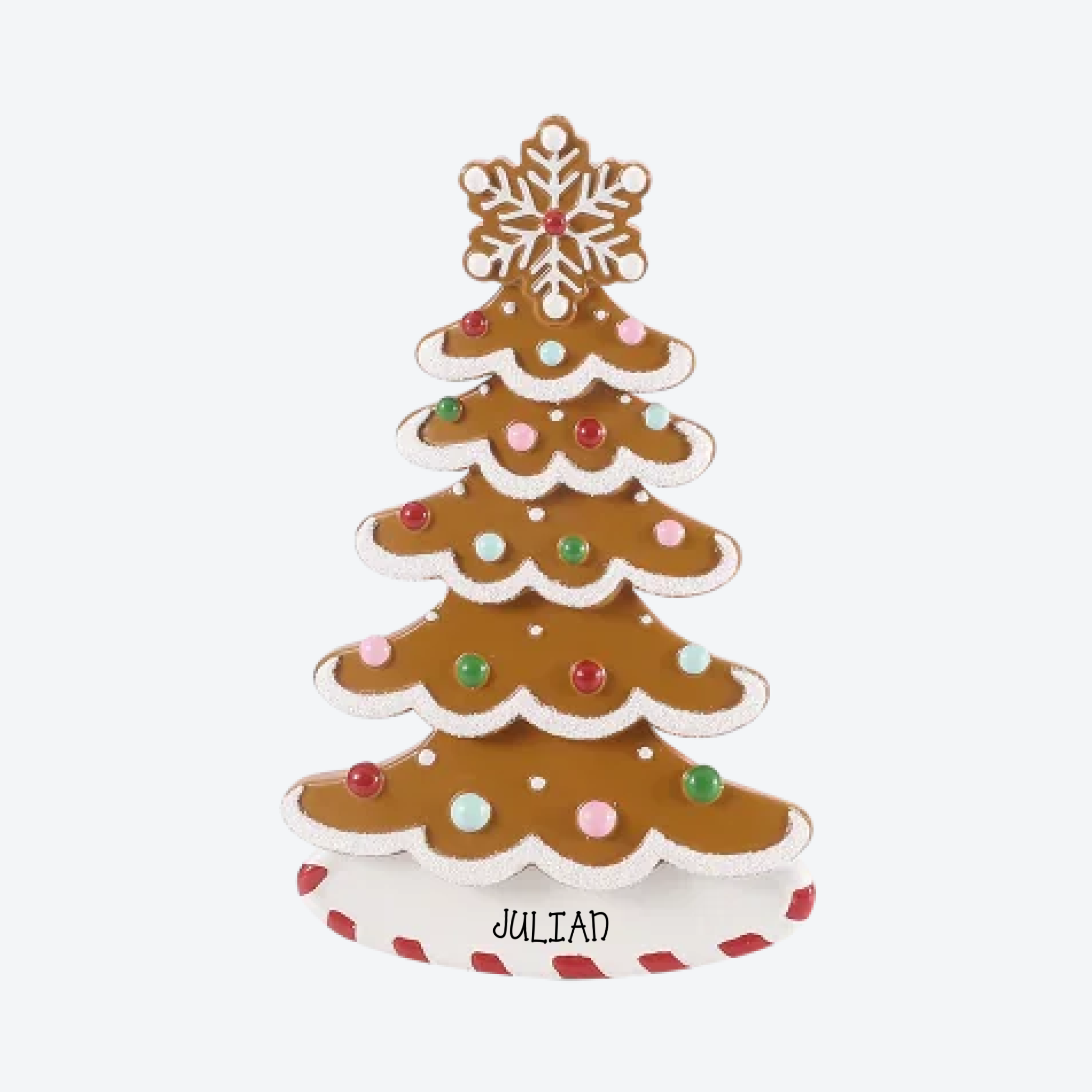 Gingerbread Tree Personalized Christmas Ornament
