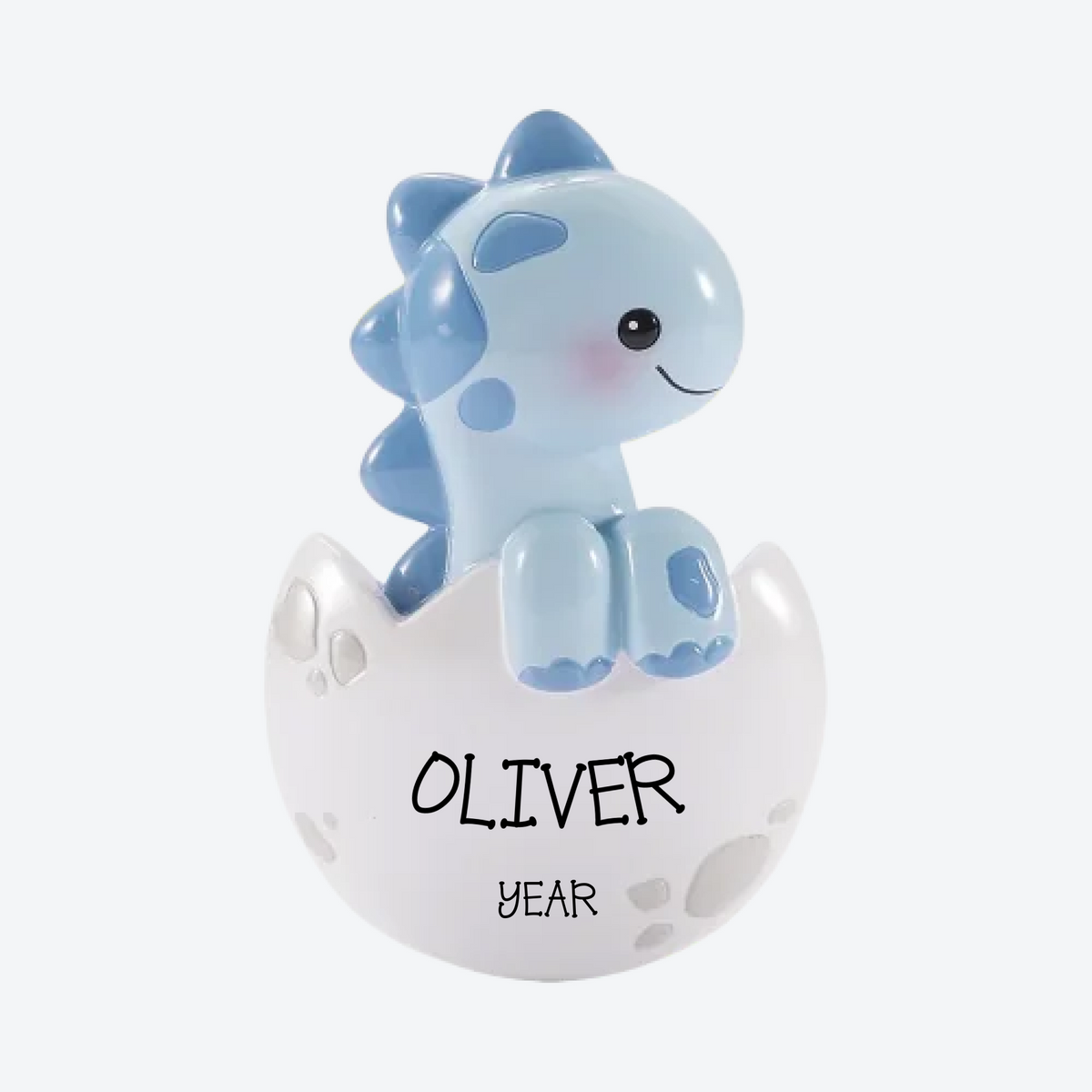 Baby Brontosaurus Blue Personalized Christmas Ornament