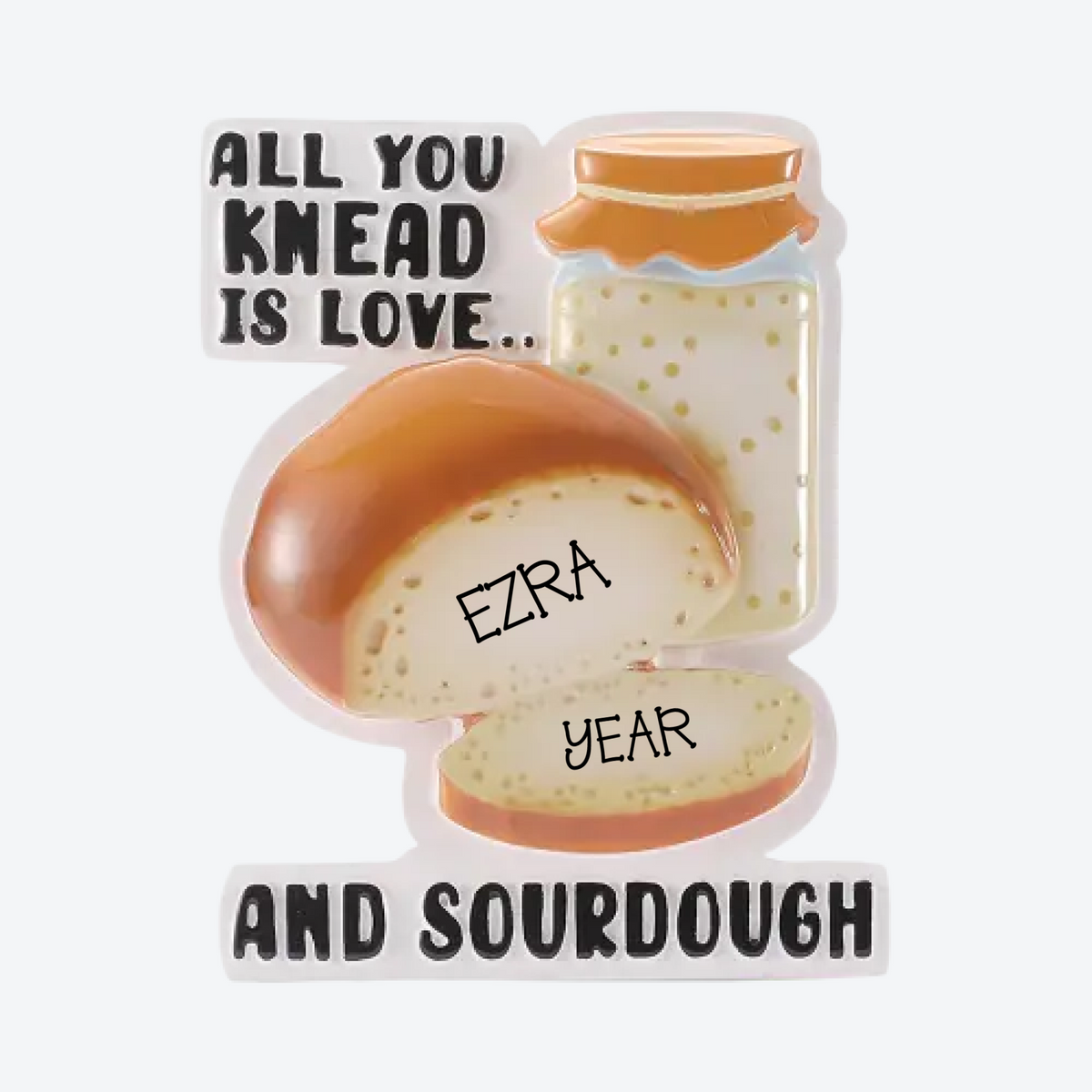 Sour Dough Starter Personalized Christmas Ornament