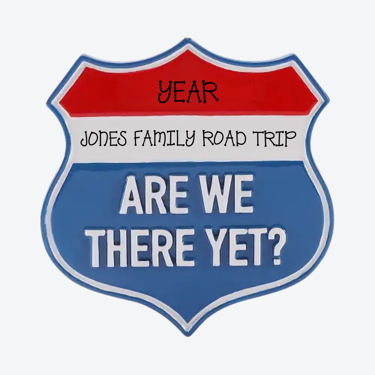 Highway Roadtrip Sign Personalized Christmas Ornament