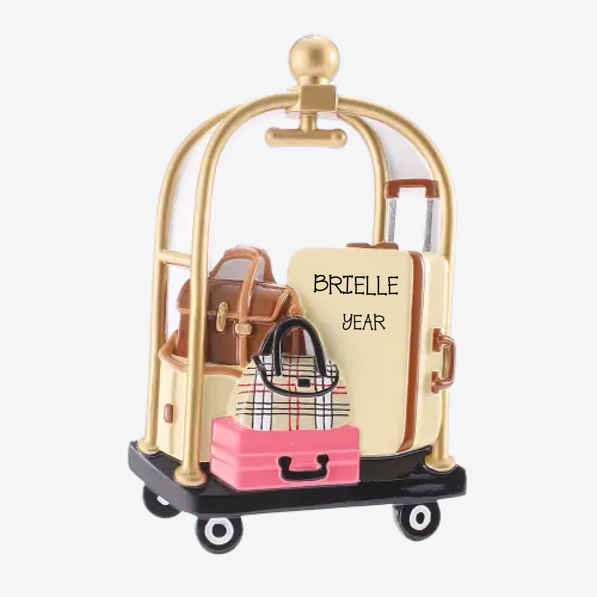 Hotel Luggage Cart Personalized Christmas Ornament