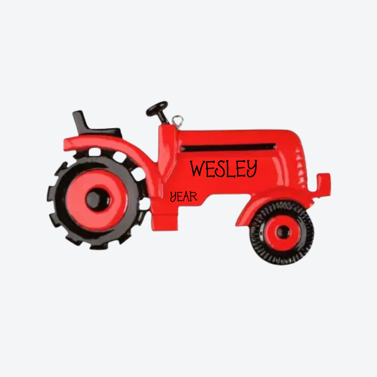 Red Tractor Personalized Christmas Ornament