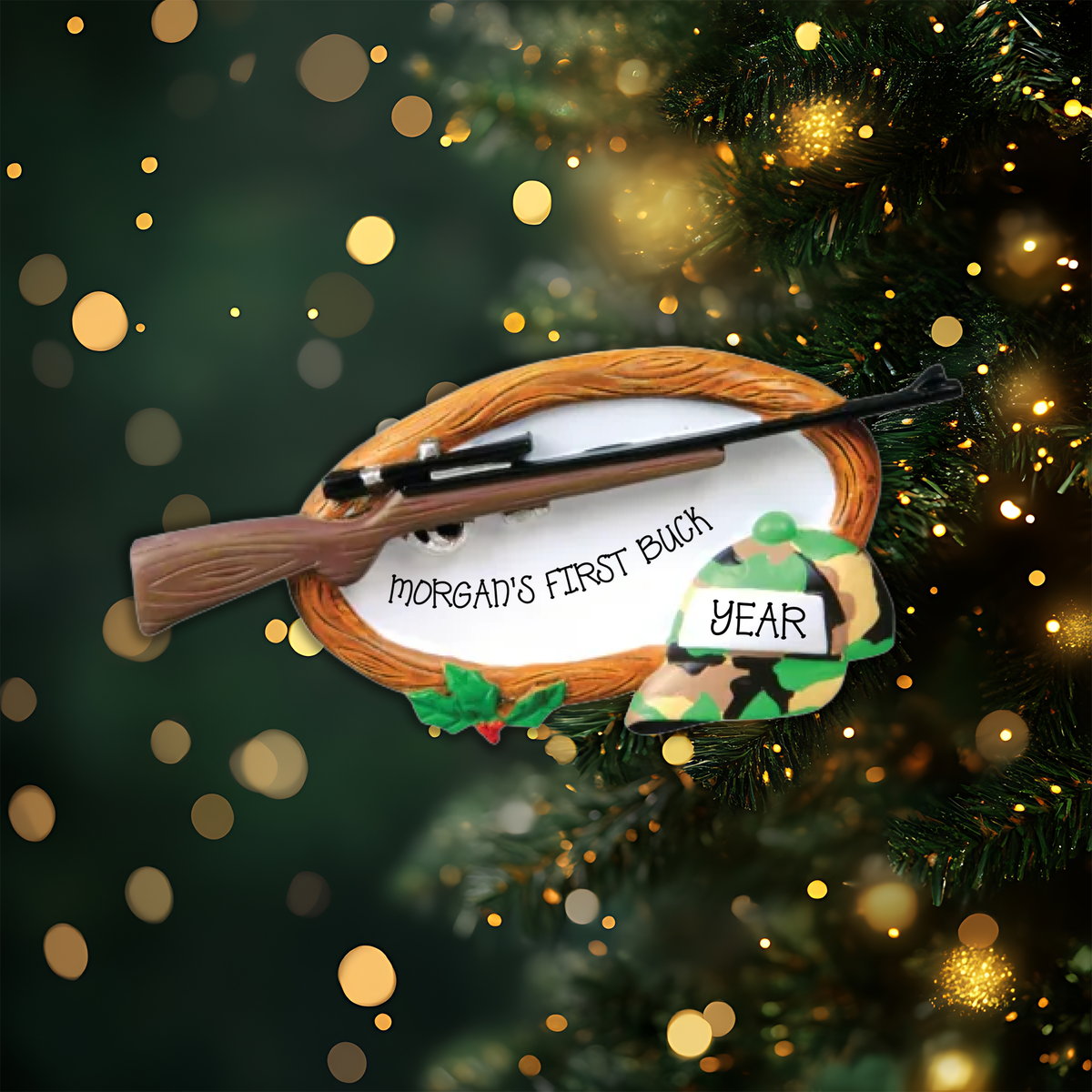 Hunting Personalized Christmas Ornament
