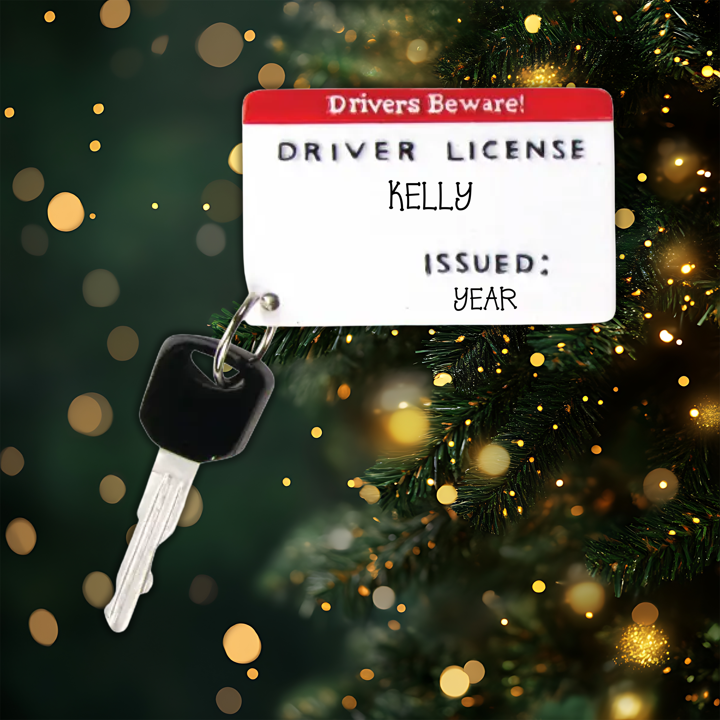 Driver's License Personalized Christmas Ornament