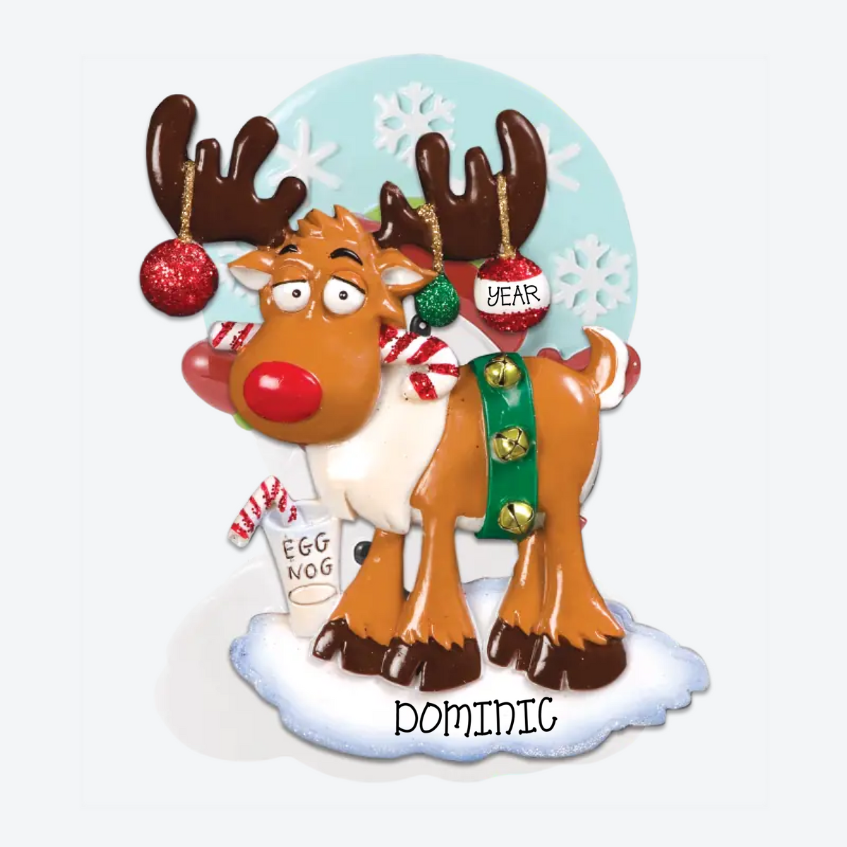 Christmas Moose Personalized Christmas Ornament