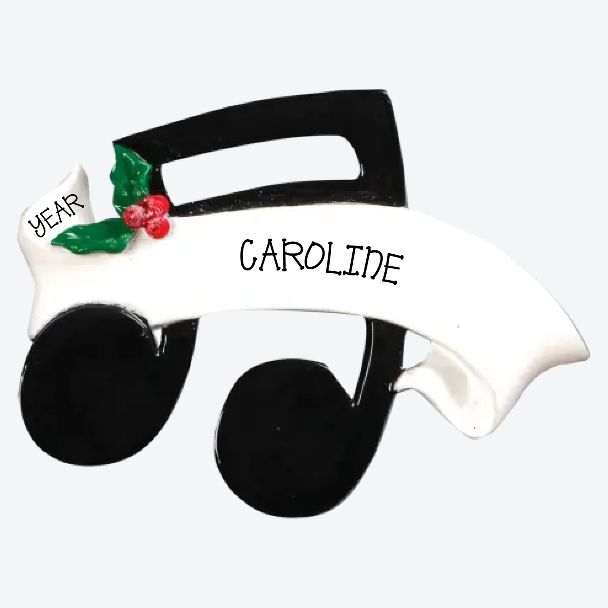 Musical Note Personalized Christmas Ornament