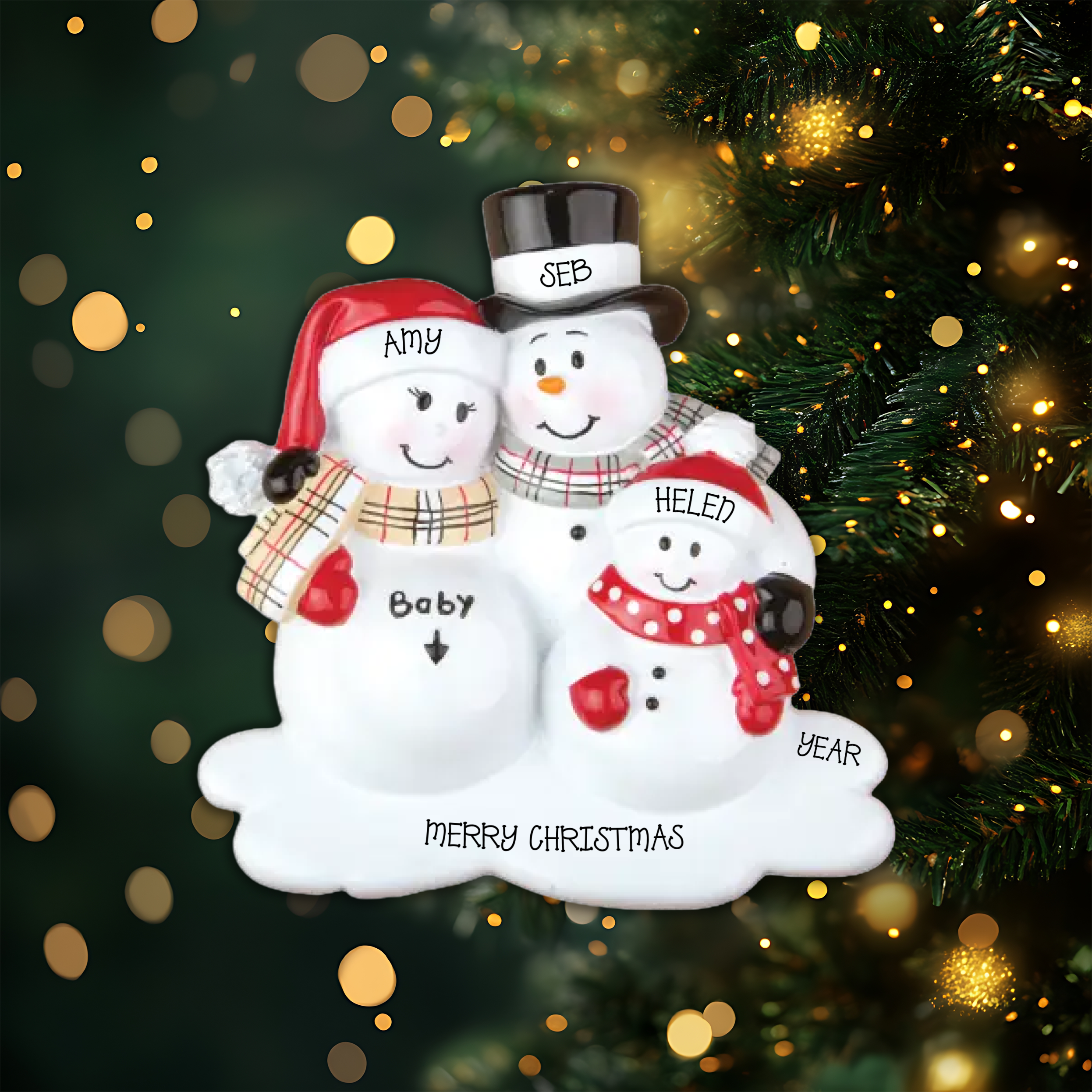 We're Expecting with 1 Child Personalized Christmas Ornament