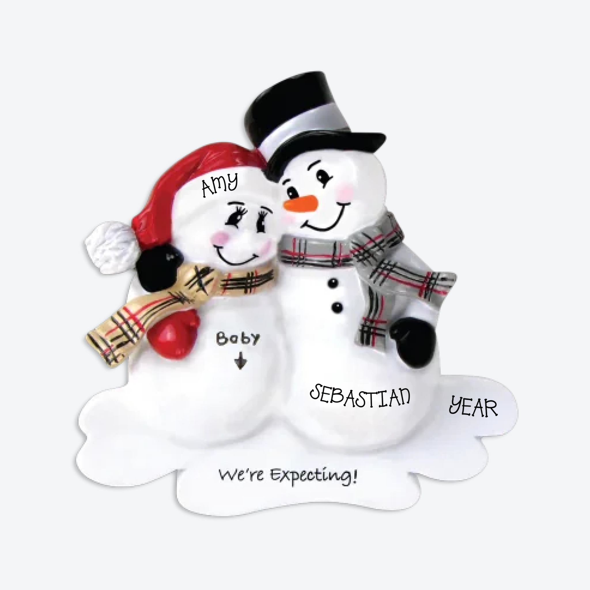 We're Expecting Personalized Christmas Ornament