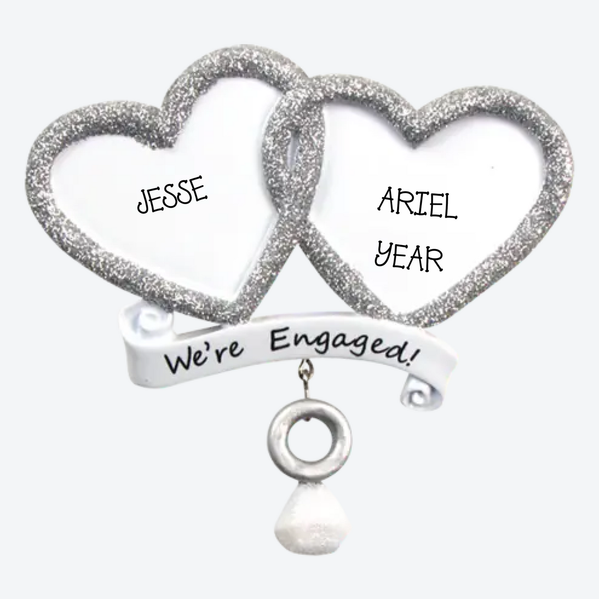 We're Engaged! Personalized Christmas Ornament