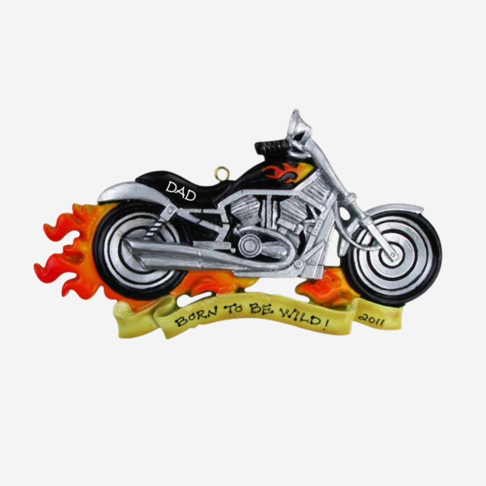 Harley Motorcycle Personalized Christmas Ornament