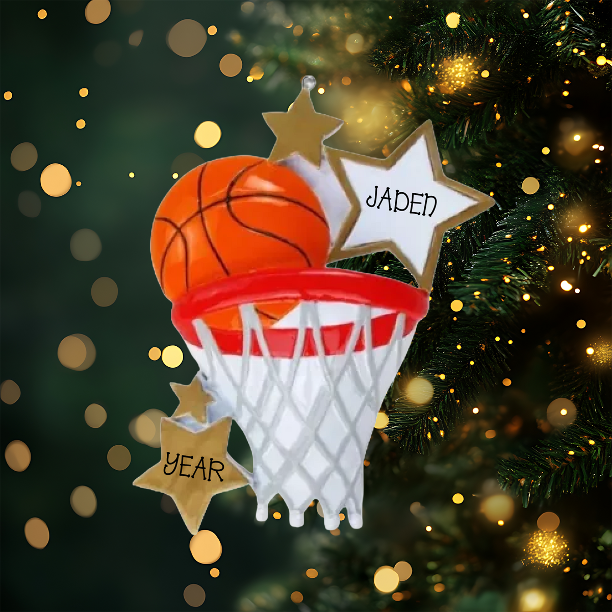 Basketball Personalized Christmas Ornament