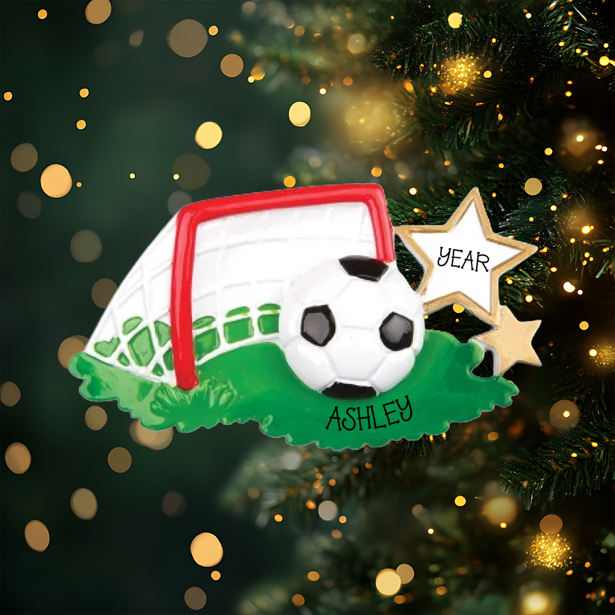 Soccer Ball Personalized Christmas Ornament