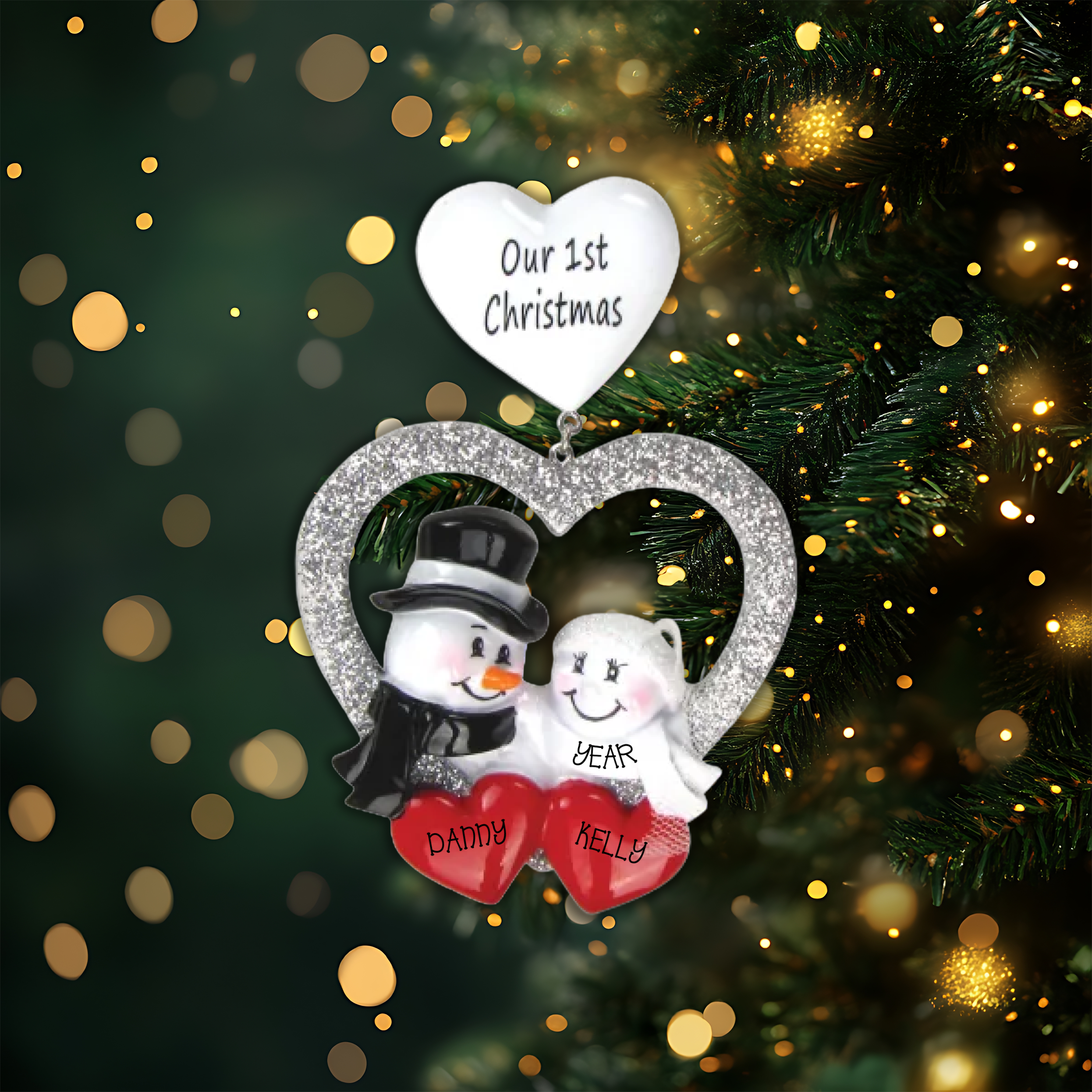 Wedding Personalized Christmas Ornament