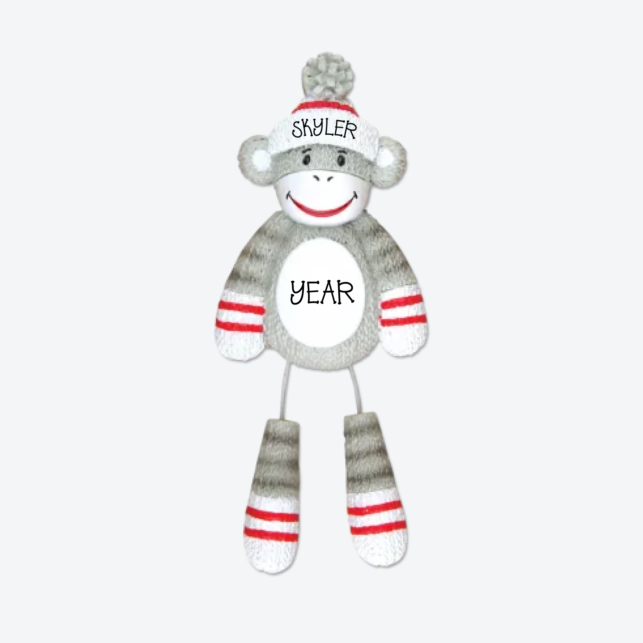 Stuffed Monkey Personalized Christmas Ornaments