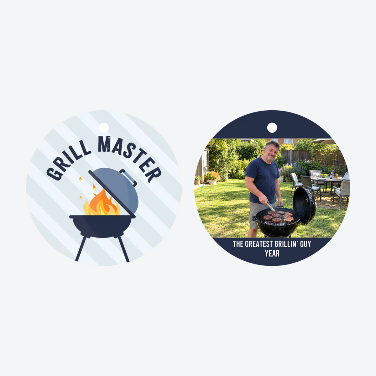 Personalized Grill Master Photo Christmas Ornament