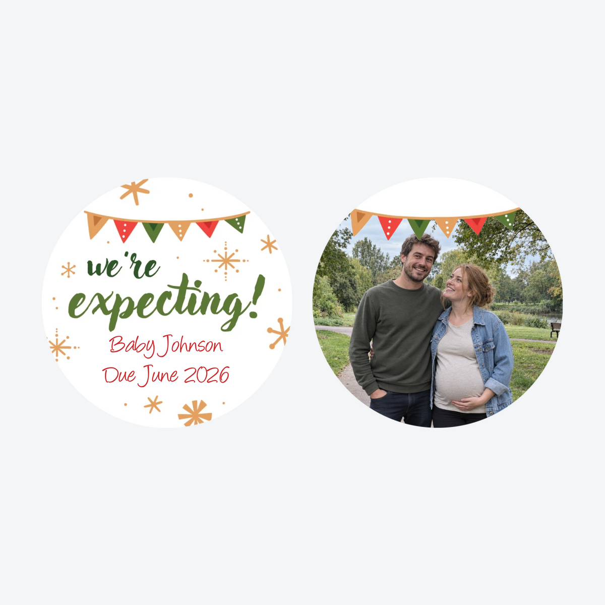 Personalized Pregnancy Photo Christmas Ornament