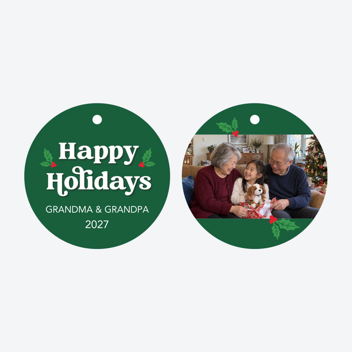 Personalized Family Photo Christmas Ornament