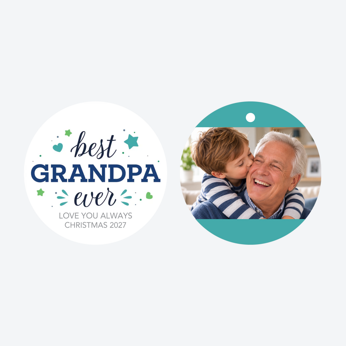 Personalized Best Uncle Ever Photo Christmas Ornament