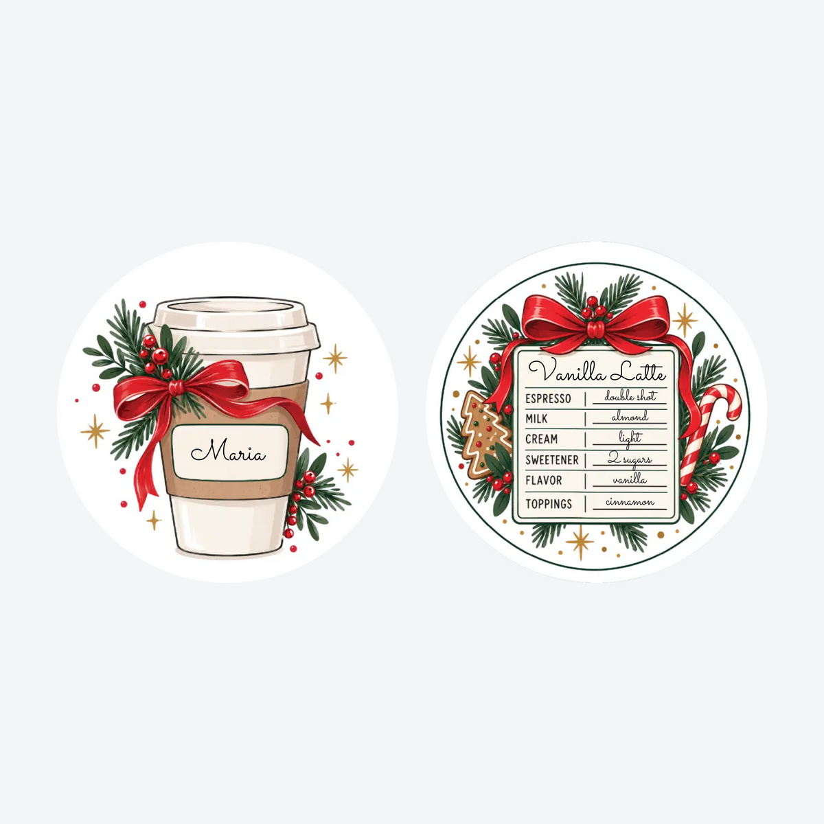Personalized Coffee Christmas Ornament