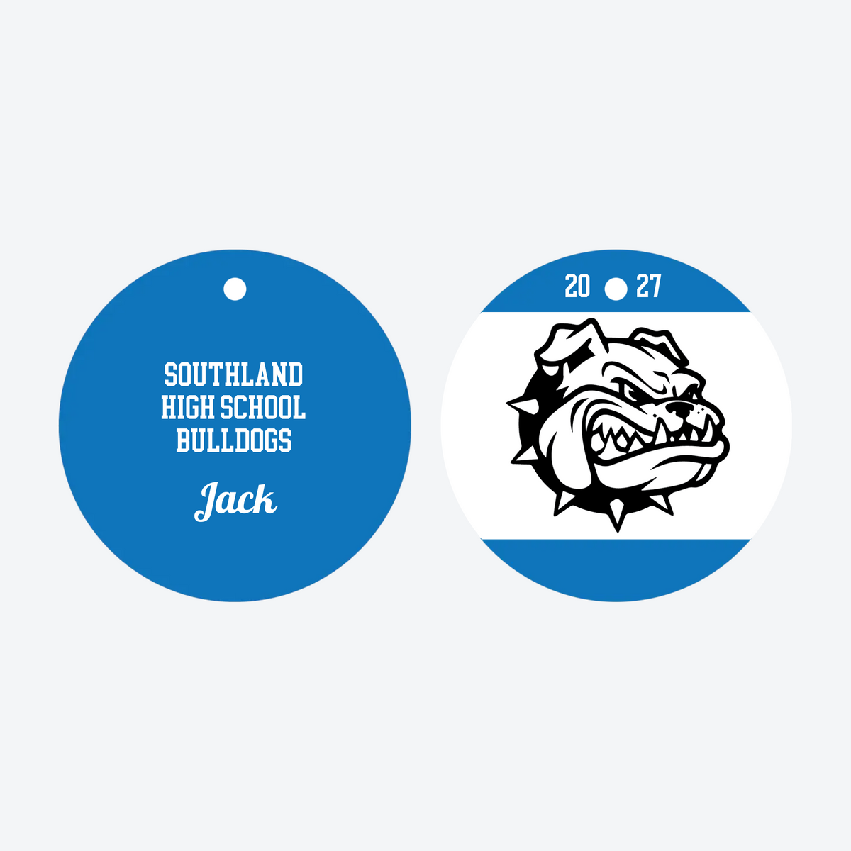 Personalized School Spirit Logo Christmas Ornament