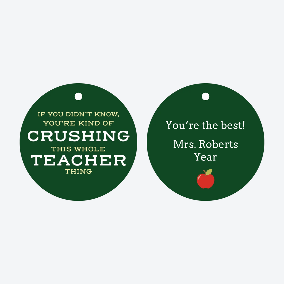 Personalized Crushing It Teacher Photo Christmas Ornament